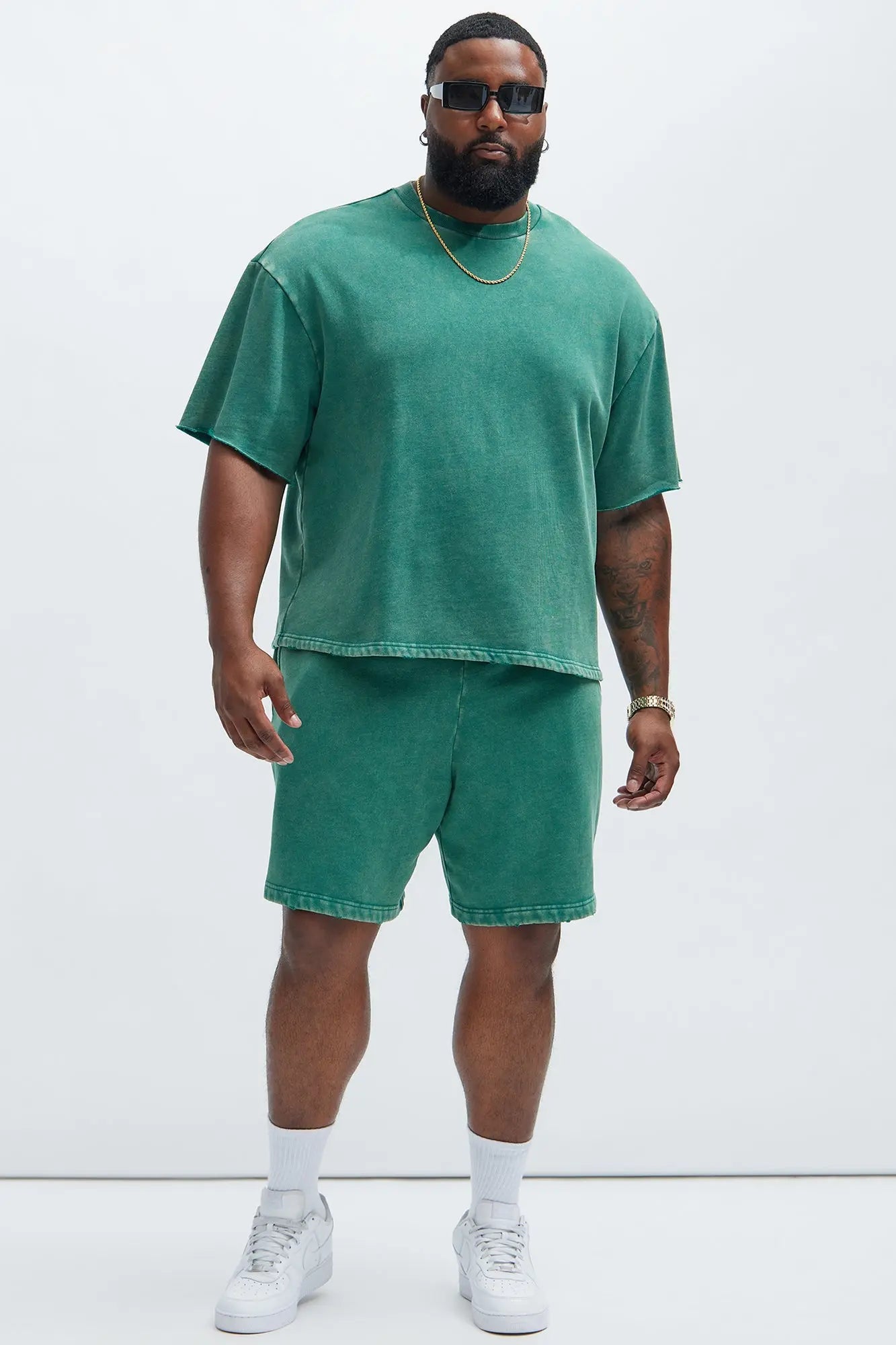 Tyson Heavy Wash Tee - Green Fashion Nova