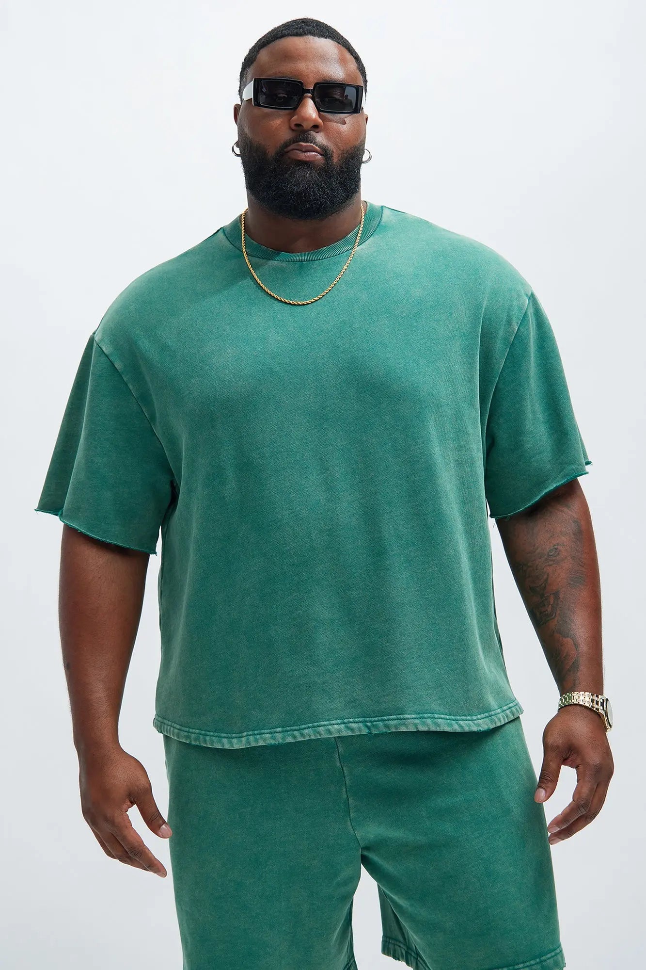 Tyson Heavy Wash Tee - Green Fashion Nova