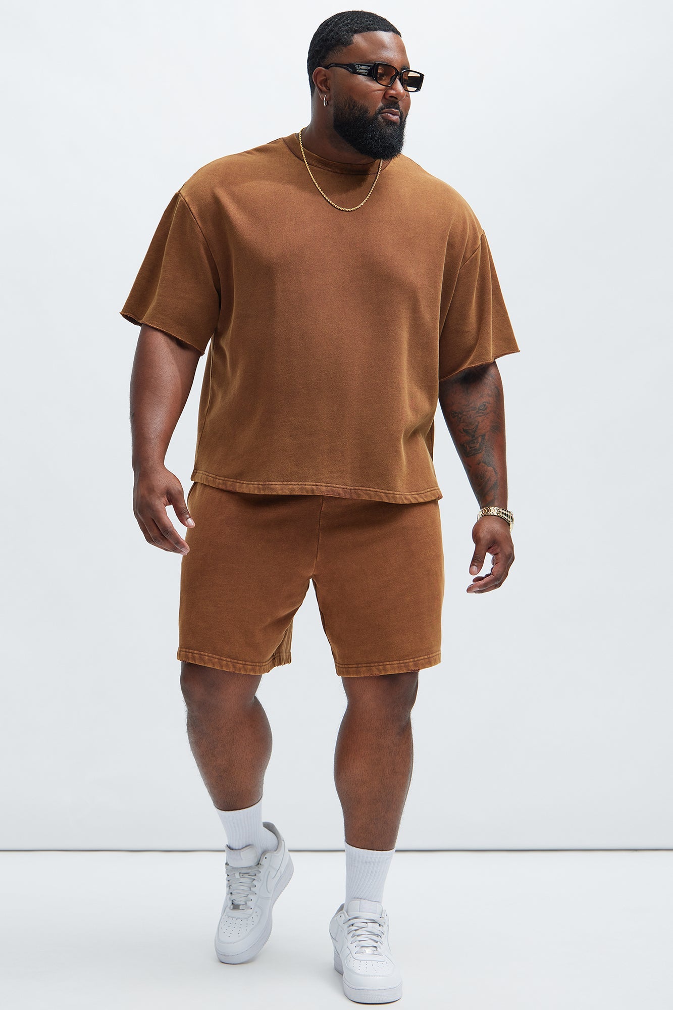 Tyson Heavy Wash Tee - Dark Brown Fashion Nova