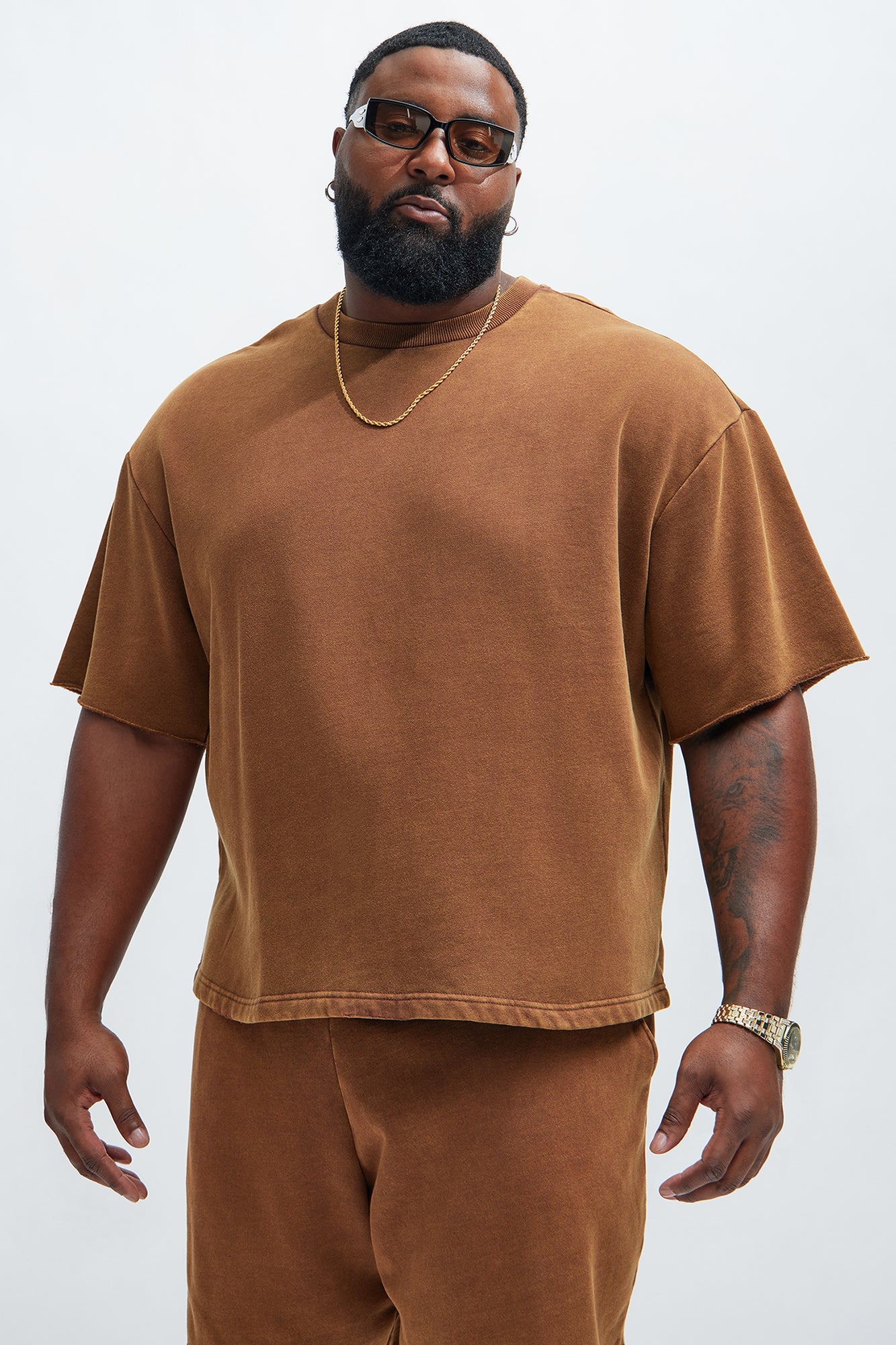 Tyson Heavy Wash Tee - Dark Brown Fashion Nova
