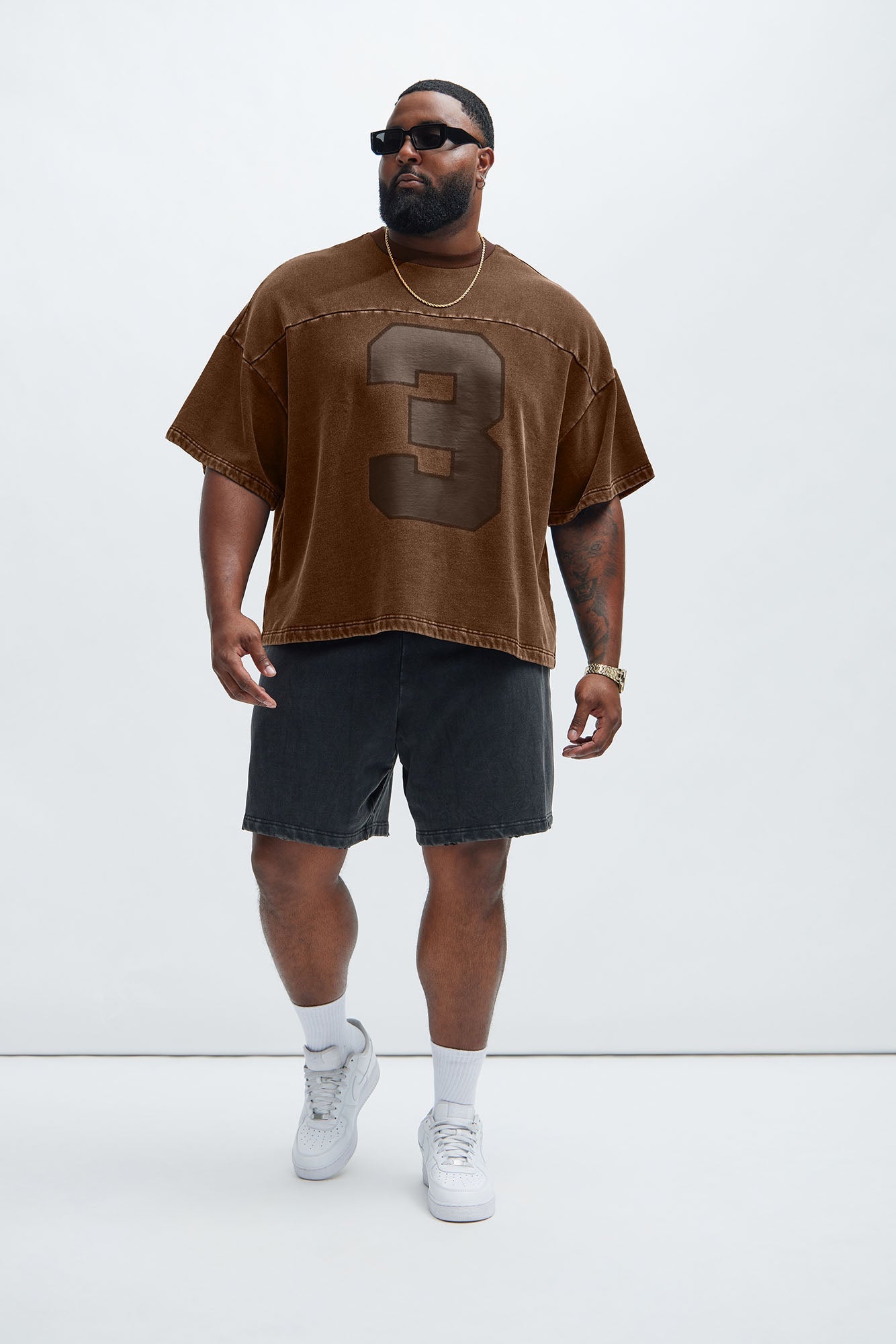 Kyle Oversized Tee - Dark Brown Fashion Nova