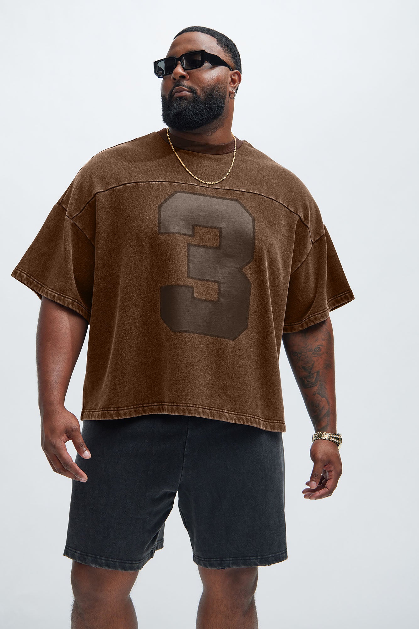 Kyle Oversized Tee - Dark Brown Fashion Nova