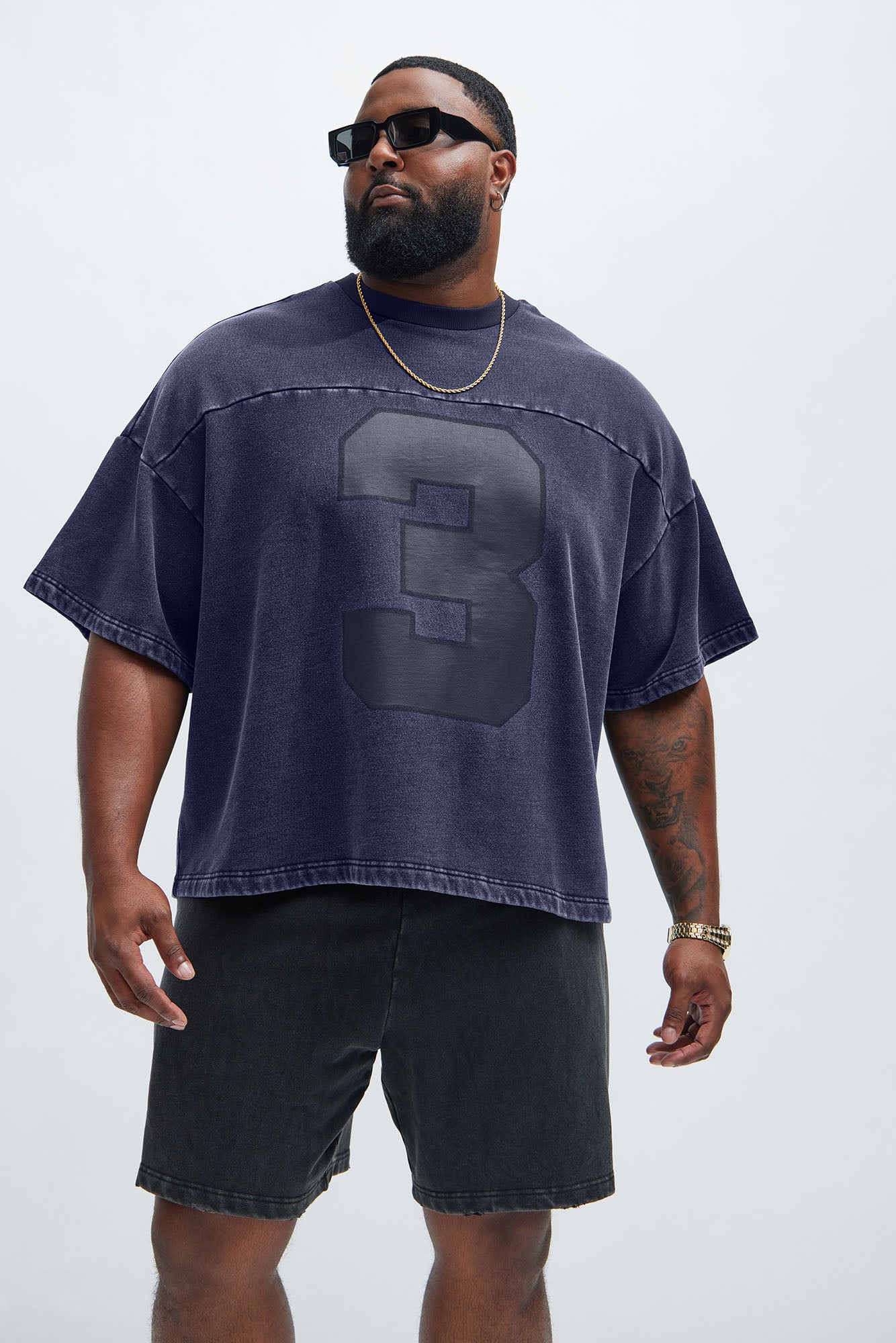 Kyle Oversized Tee - Navy Fashion Nova
