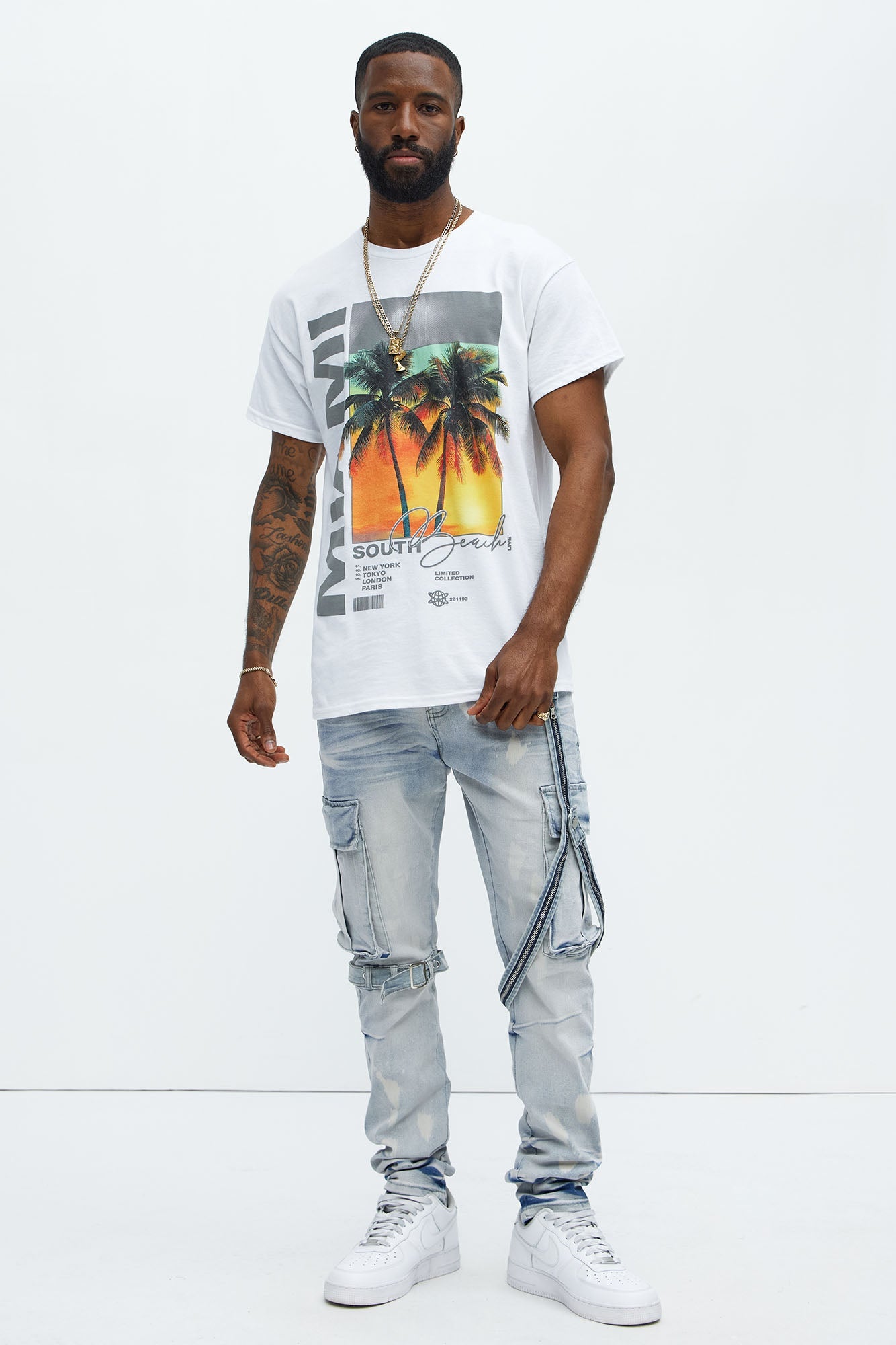 Miami South Beach Short Sleeve Tee - White Fashion Nova