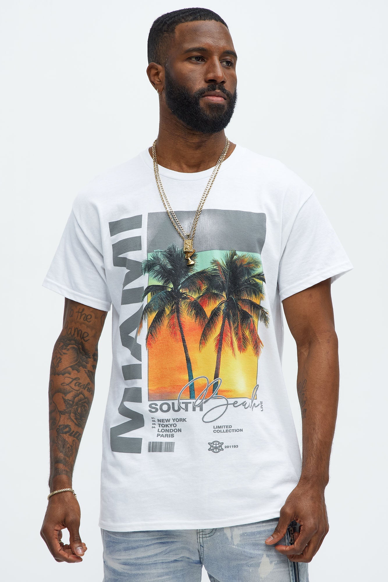 Miami South Beach Short Sleeve Tee - White Fashion Nova