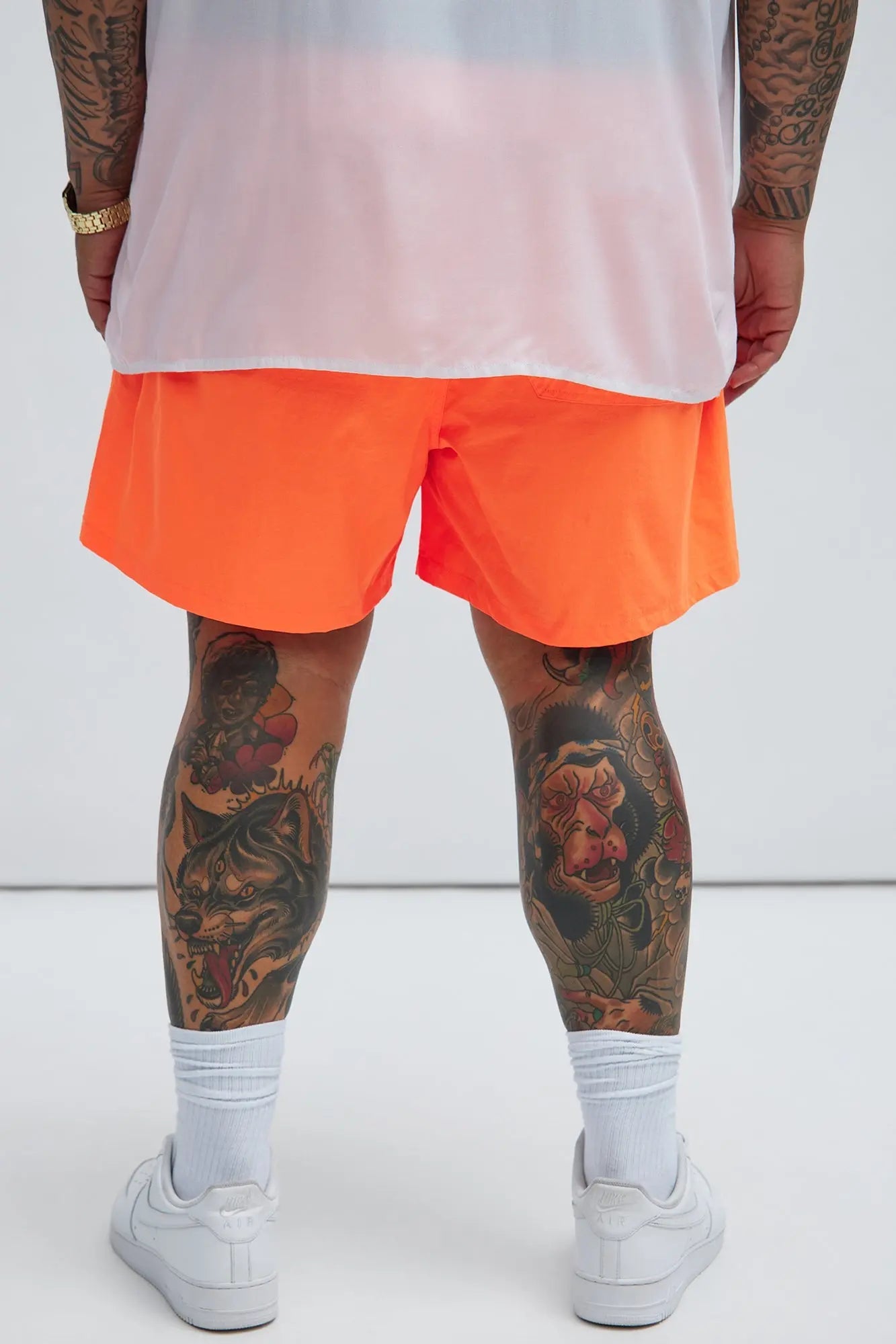 Montez Stretch Swim Trunk 6″ - Orange Fashion Nova