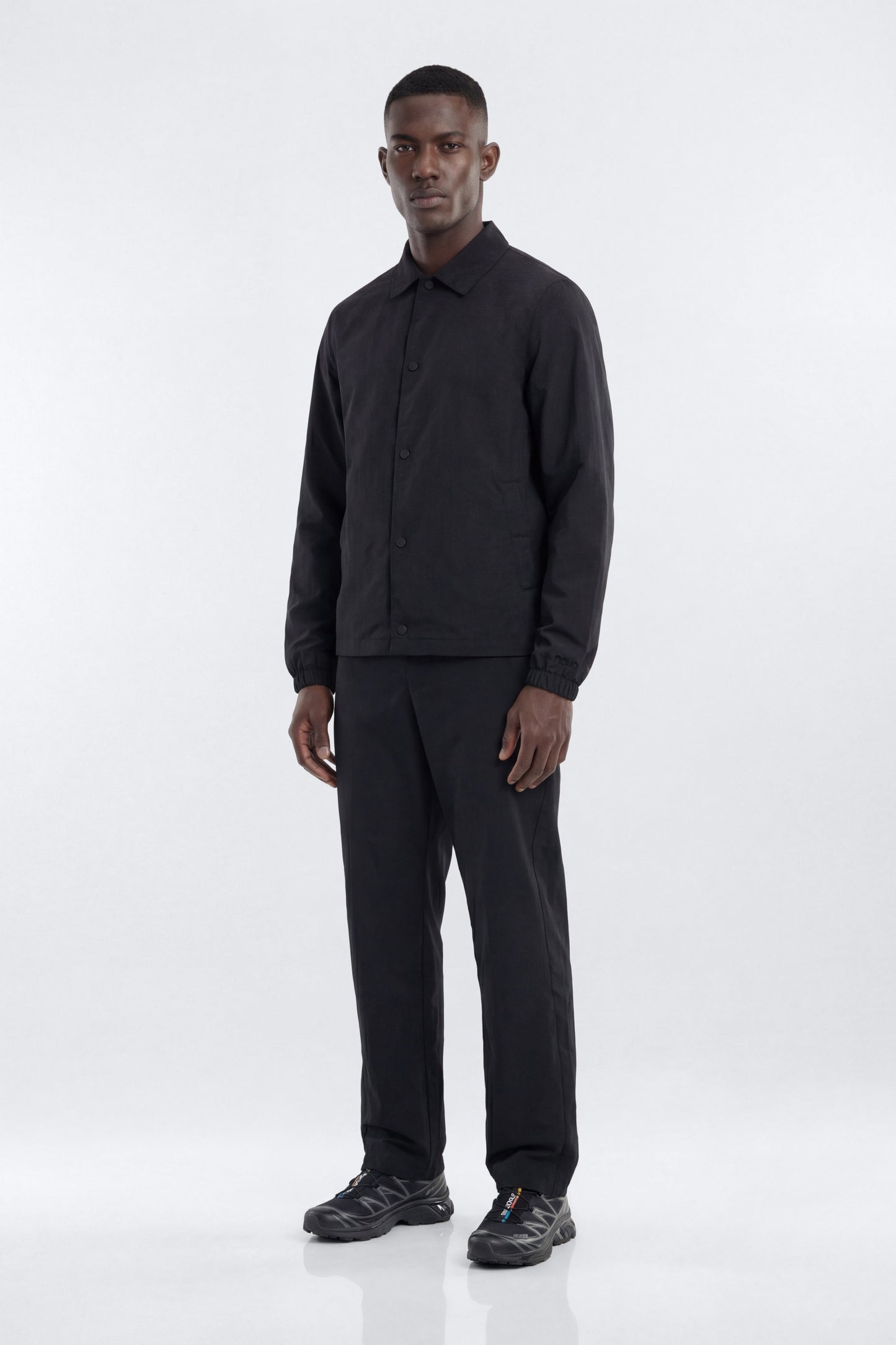 CoreNylon 32″ Front Snap Active Pants - Black Fashion Nova
