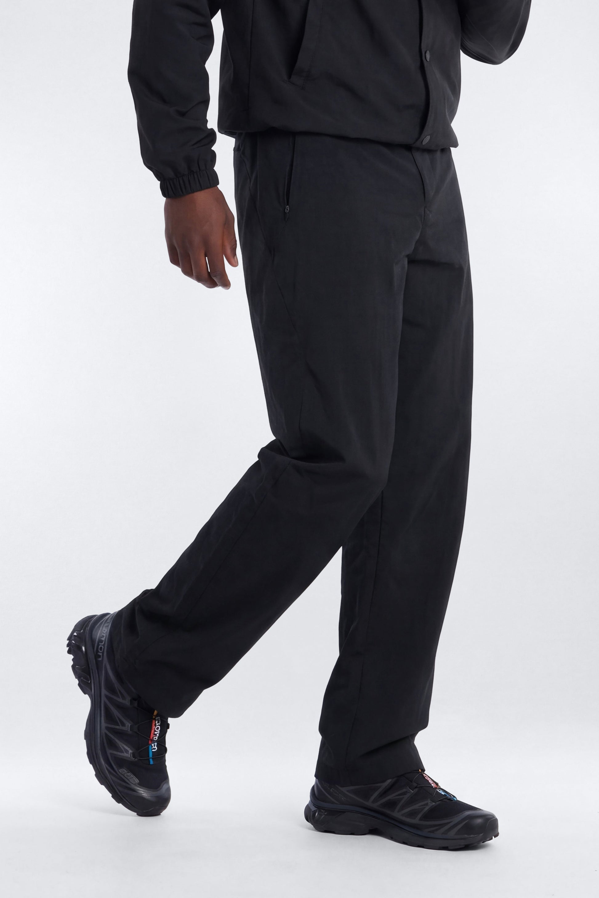 CoreNylon 32″ Front Snap Active Pants - Black Fashion Nova
