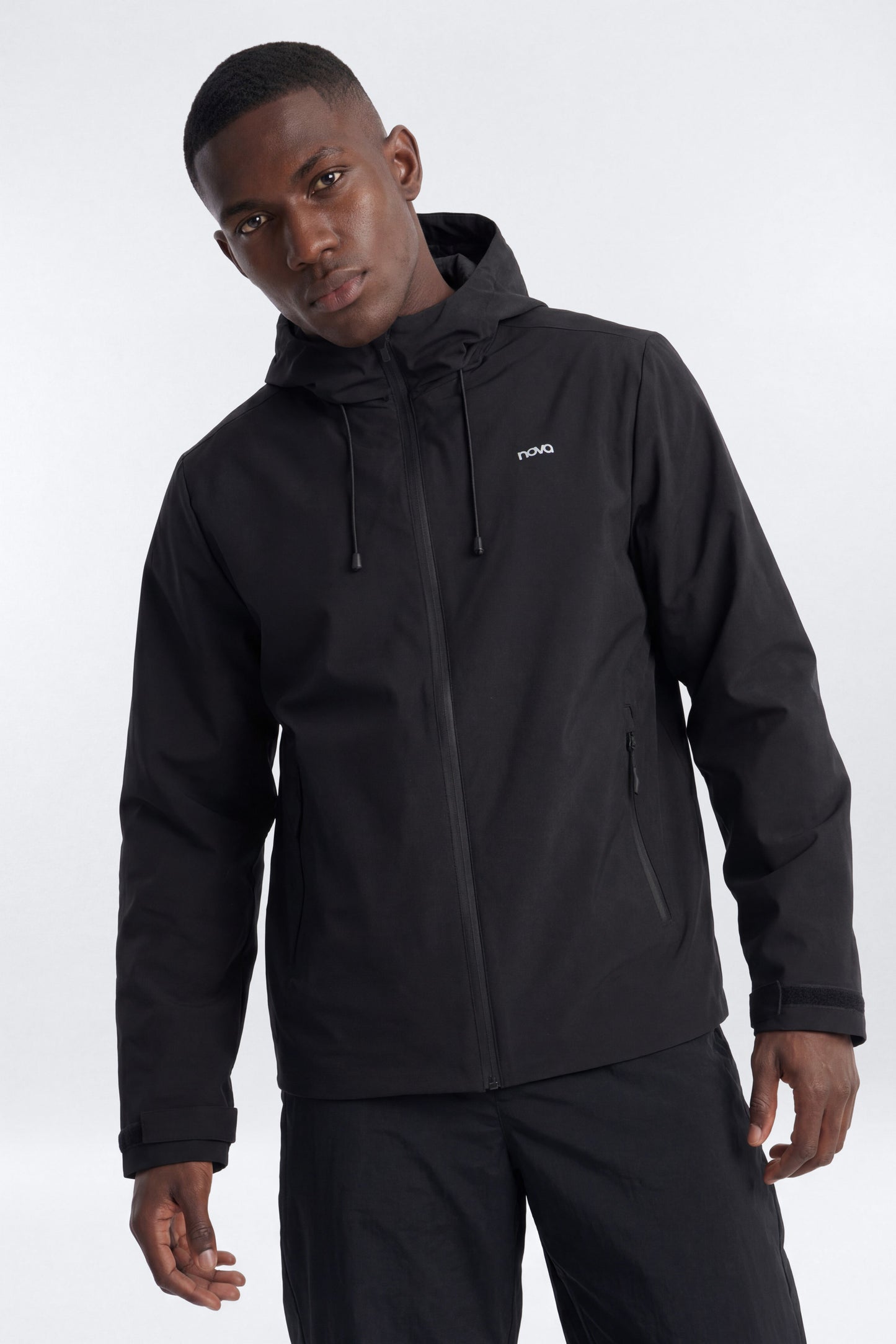 ActiveNylon™ Full Zip Hooded Jacket - Black Fashion Nova