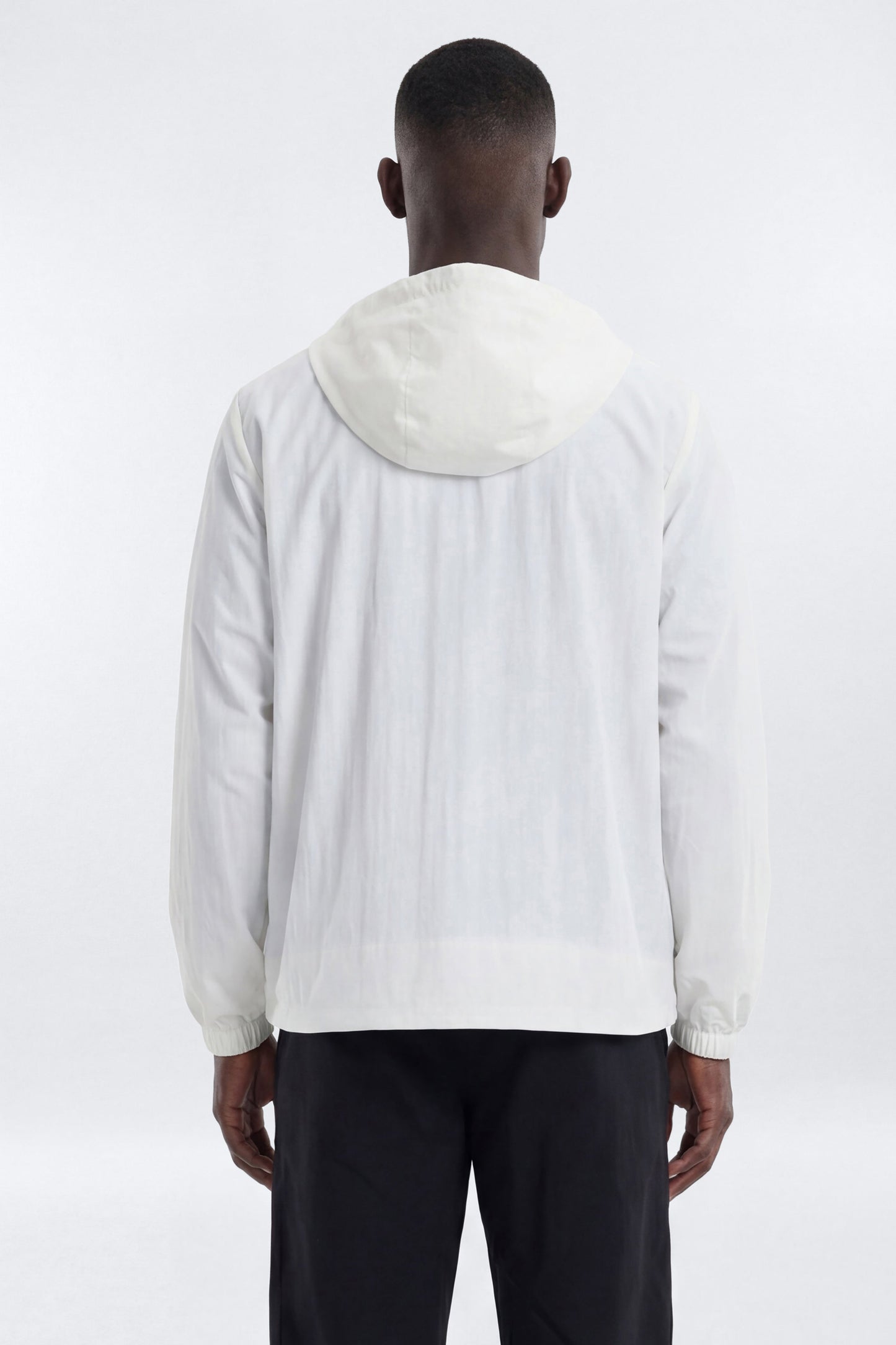 CoreNylon Hooded Full Zip Jacket - Bright White Fashion Nova