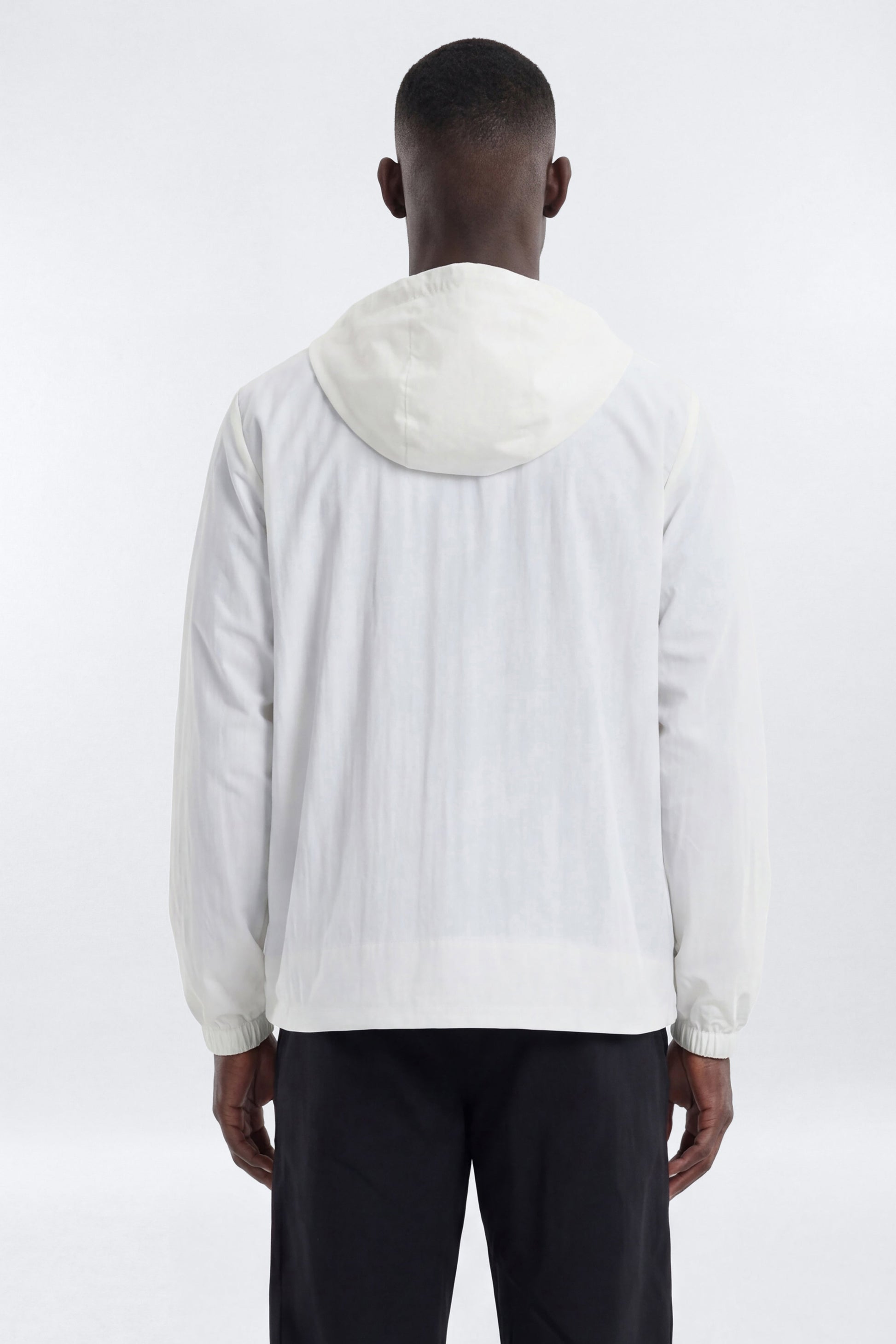 CoreNylon Hooded Full Zip Jacket - Bright White Fashion Nova
