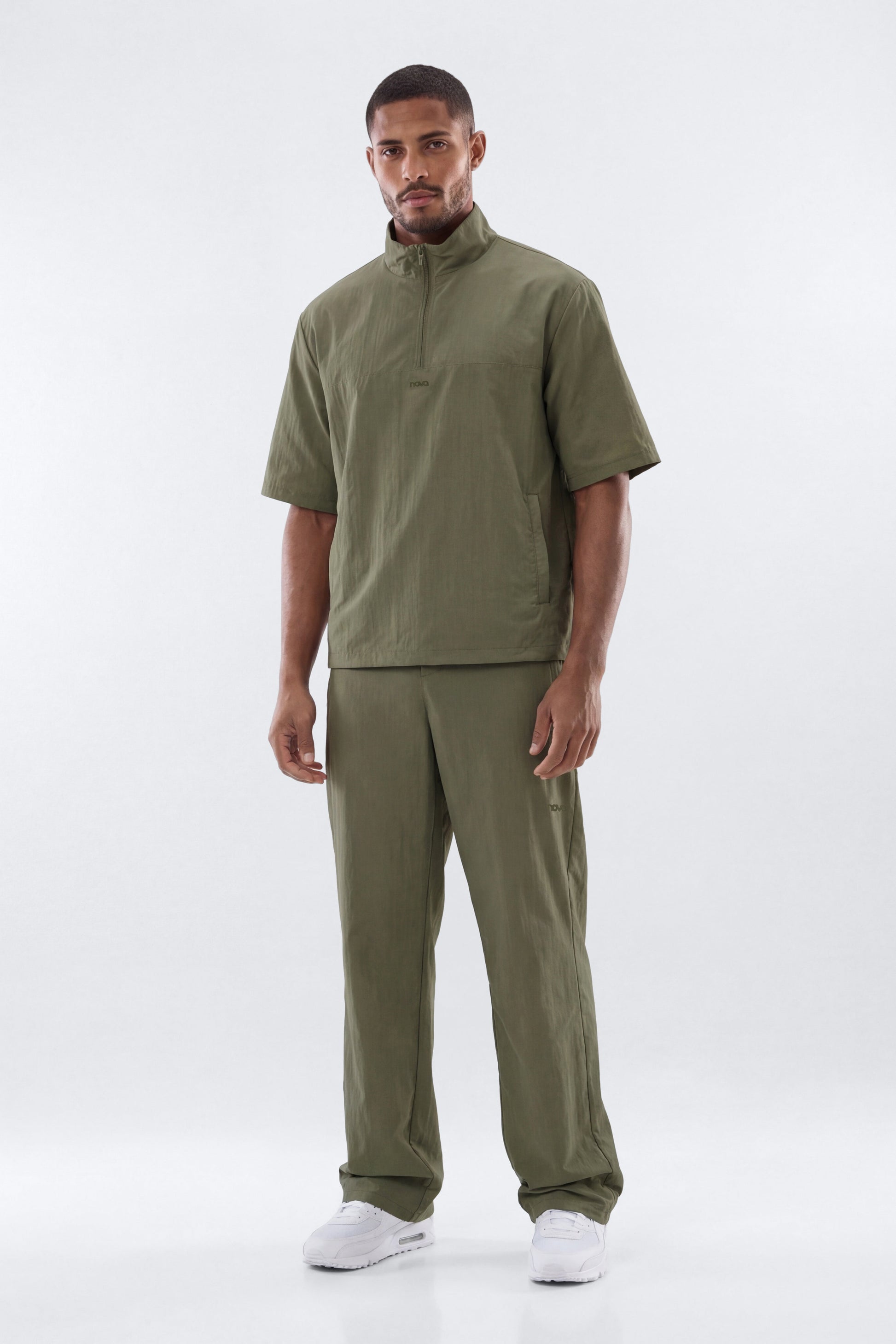 CoreNylon 32″ Front Snap Active Pants - Moss Fashion Nova