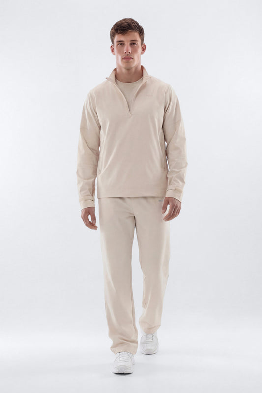 ActiveNylon™ Half Zip Pullover Jacket - Oat Milk Fashion Nova
