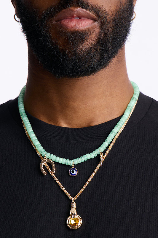 Good Luck Vibes Necklace Set - Gold Fashion Nova