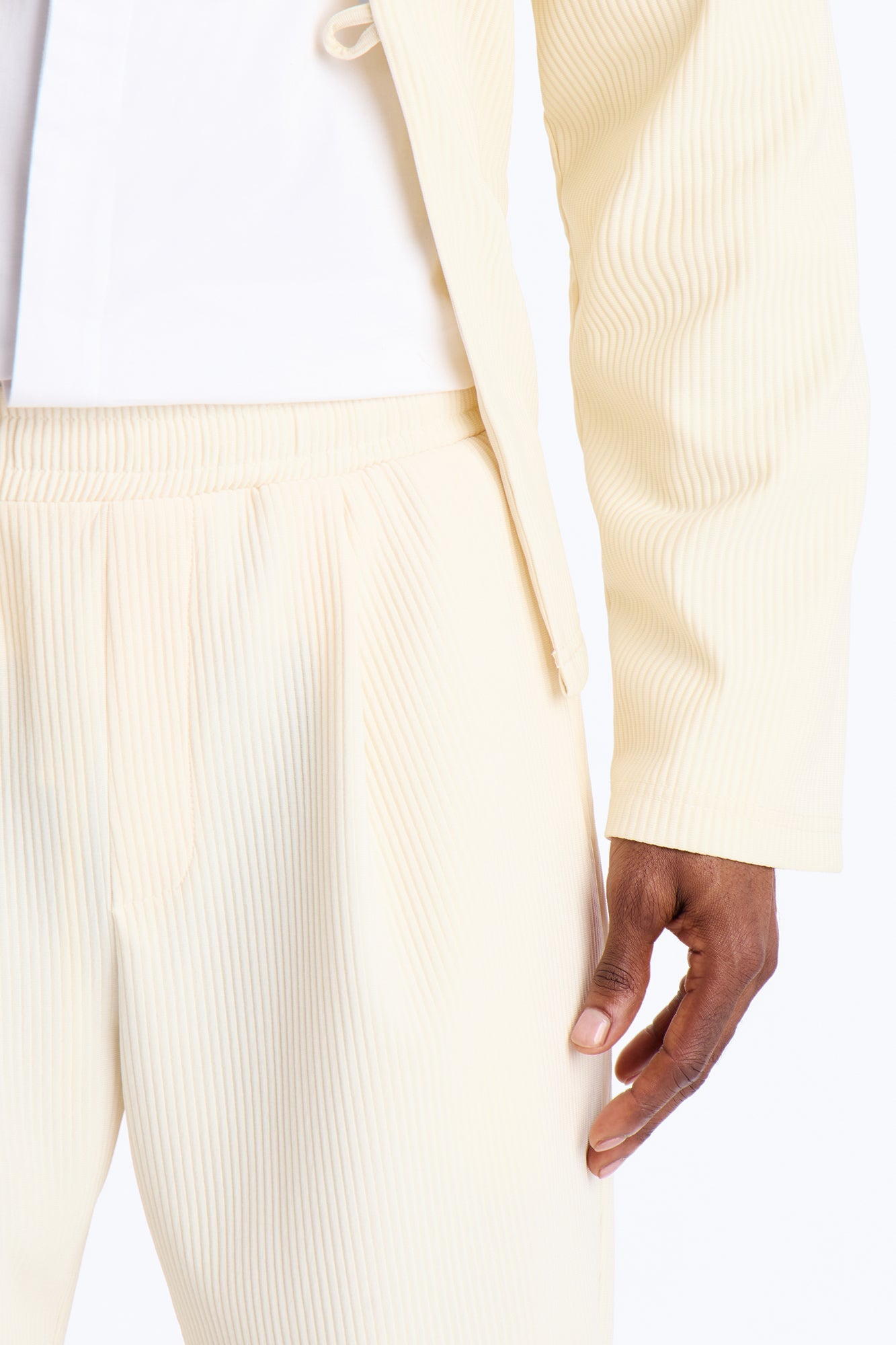 Show Up Straight Pleated Casual Trouser - Cream Fashion Nova