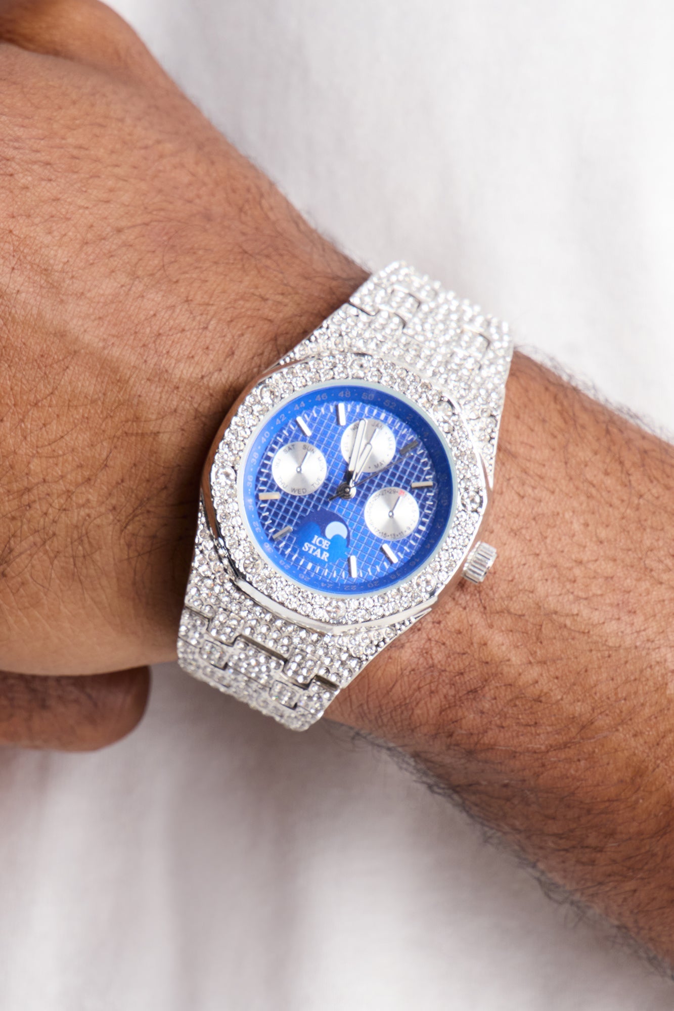 Icey Freezer Watch - Silver/Blue Fashion Nova