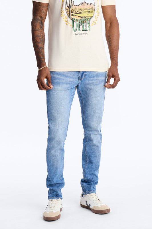 Essential Skinny Stretch Jean - Medium Blue Wash Fashion Nova
