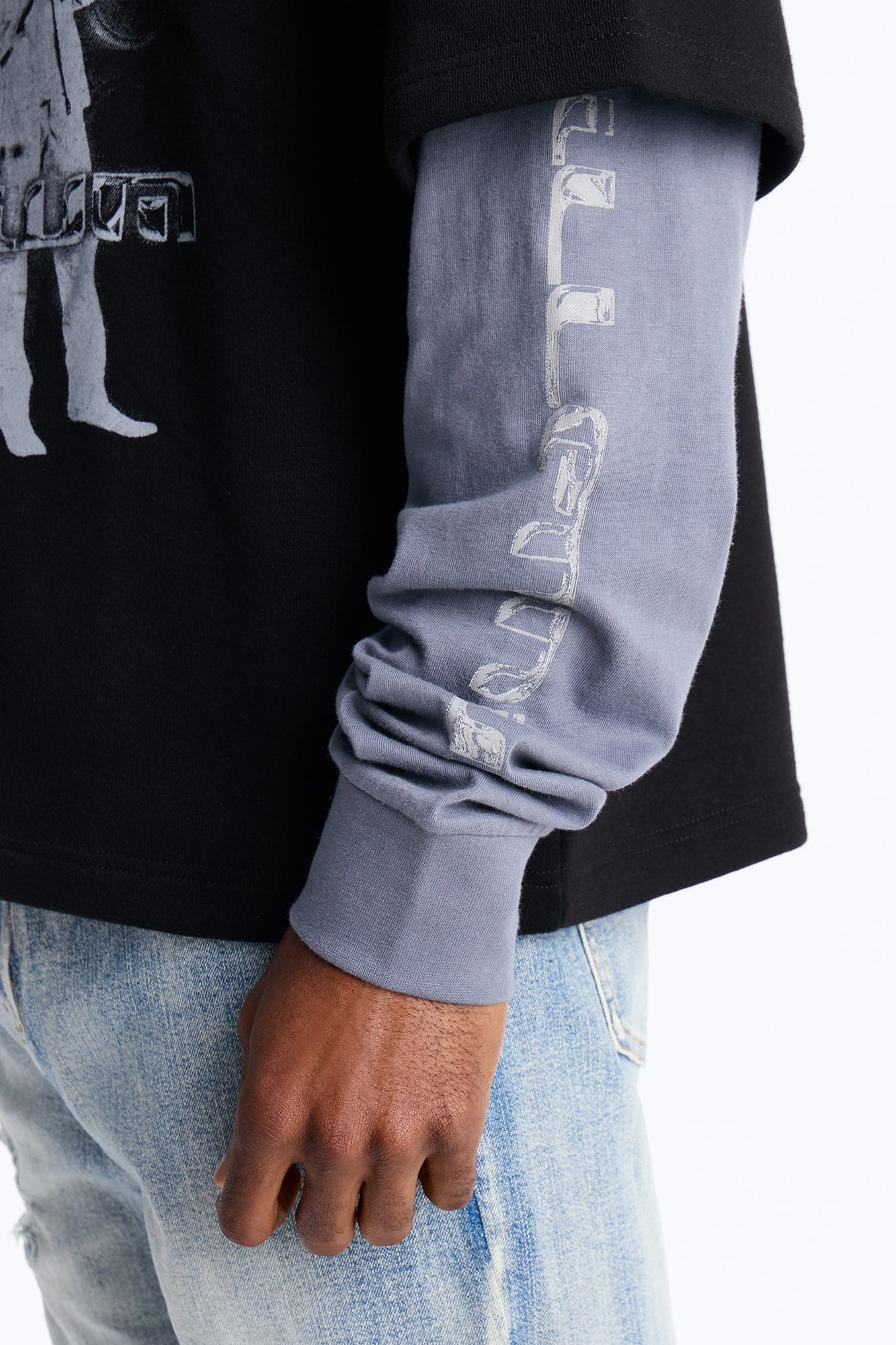 Backstreet Boys Larger Than Life Oversized Fleece Twofer - Black Wash Fashion Nova