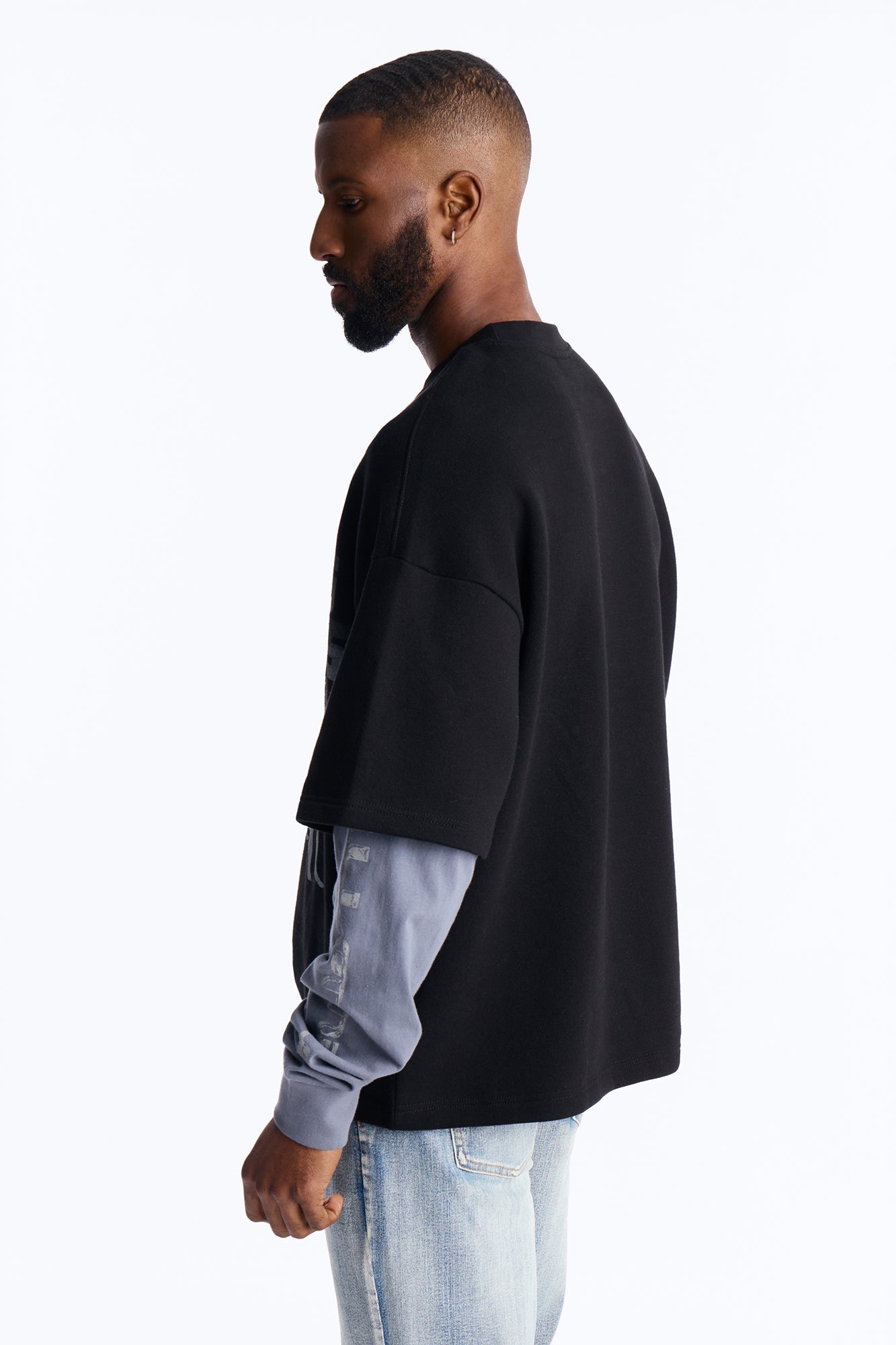 Backstreet Boys Larger Than Life Oversized Fleece Twofer - Black Wash Fashion Nova
