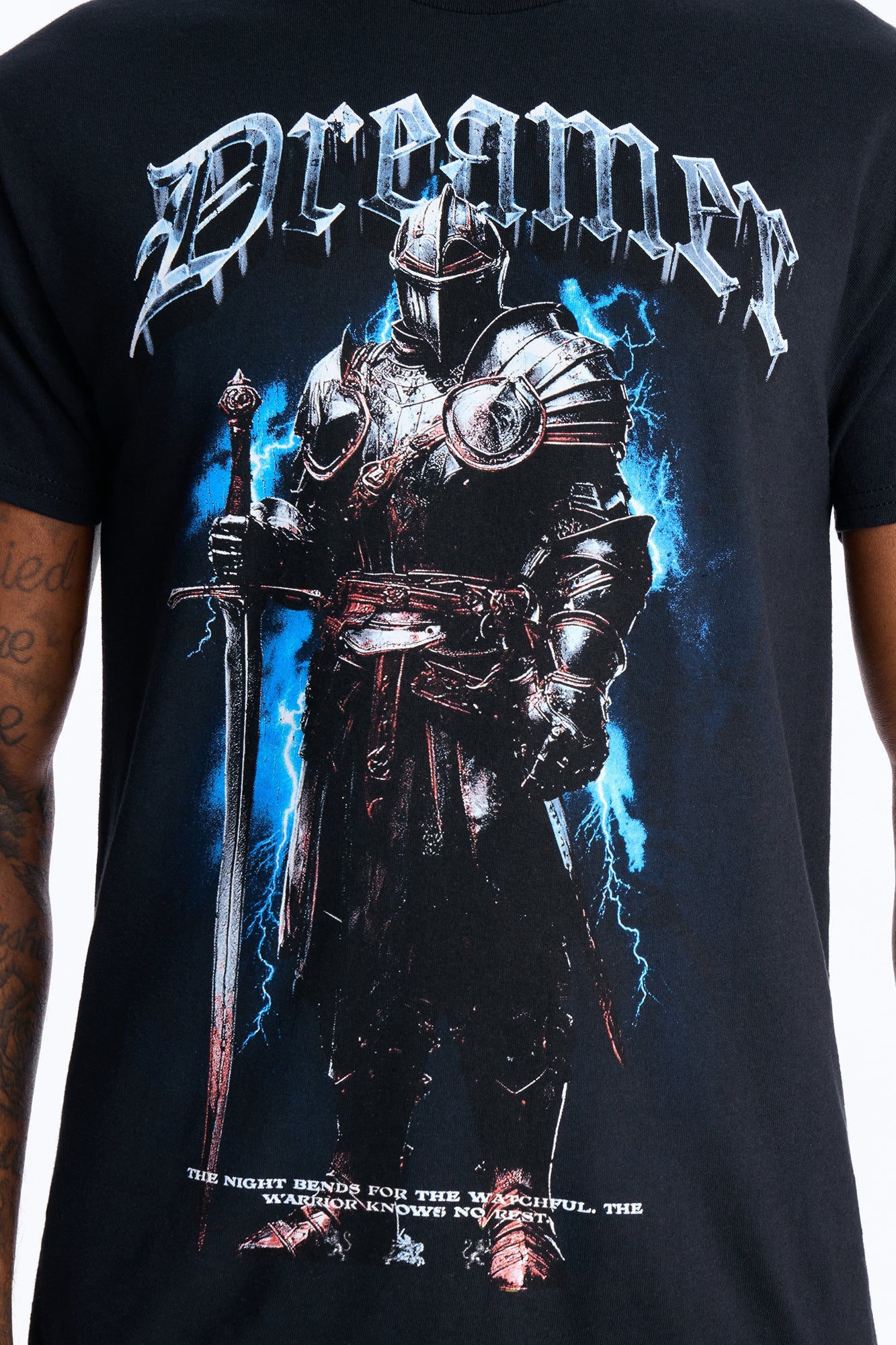 Dreamer And Fighter Short Sleeve Tee - Black Fashion Nova