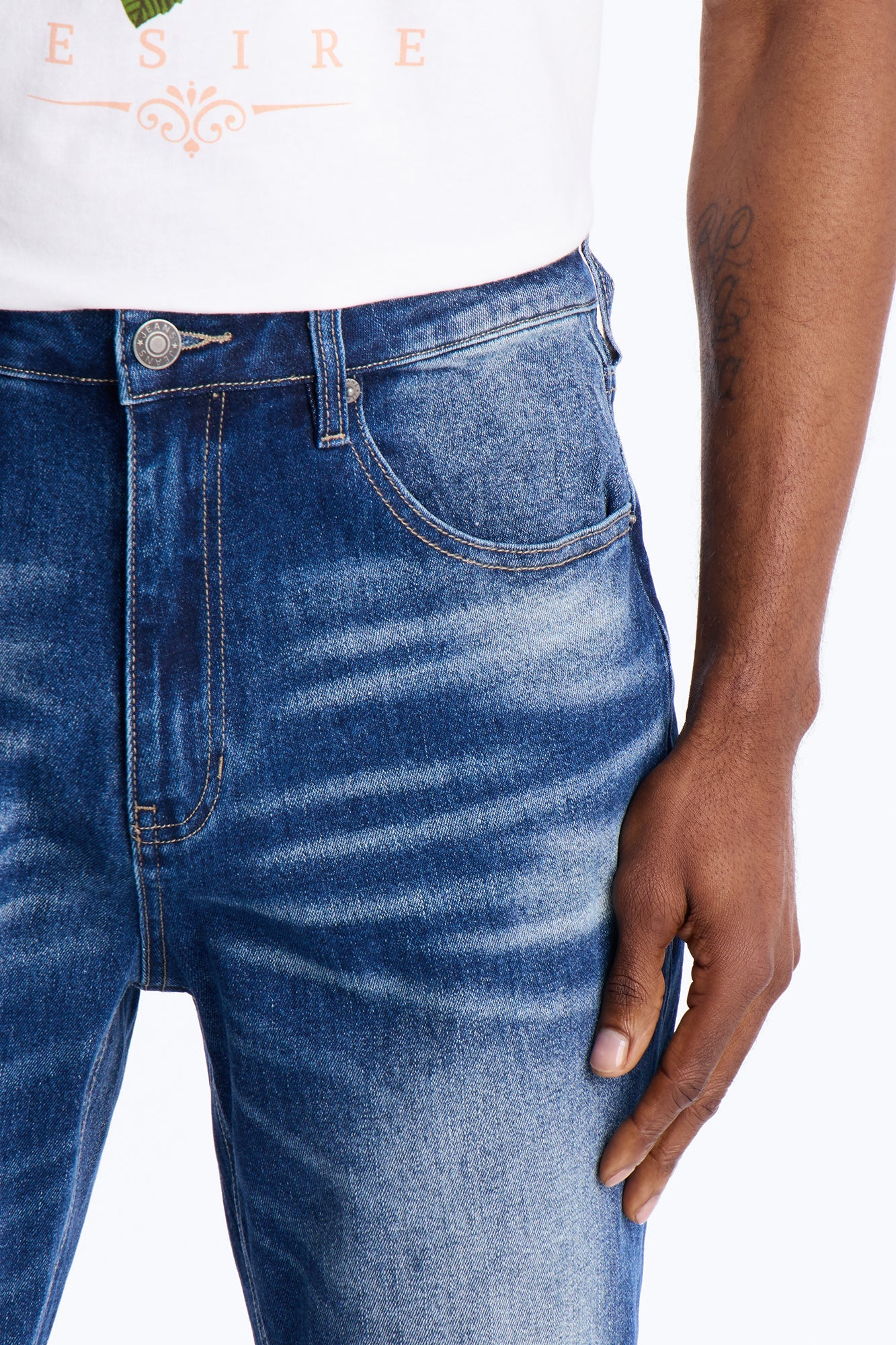 With It Slim Jeans - Medium Blue Wash Fashion Nova