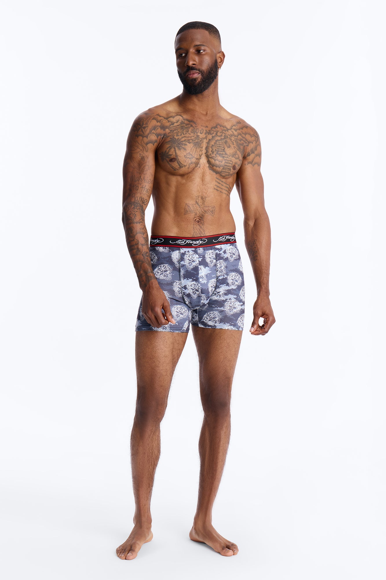 Legacy Flight Ed Hardy 3 Pack Cartoon Boxer Briefs - Multi Color Fashion Nova