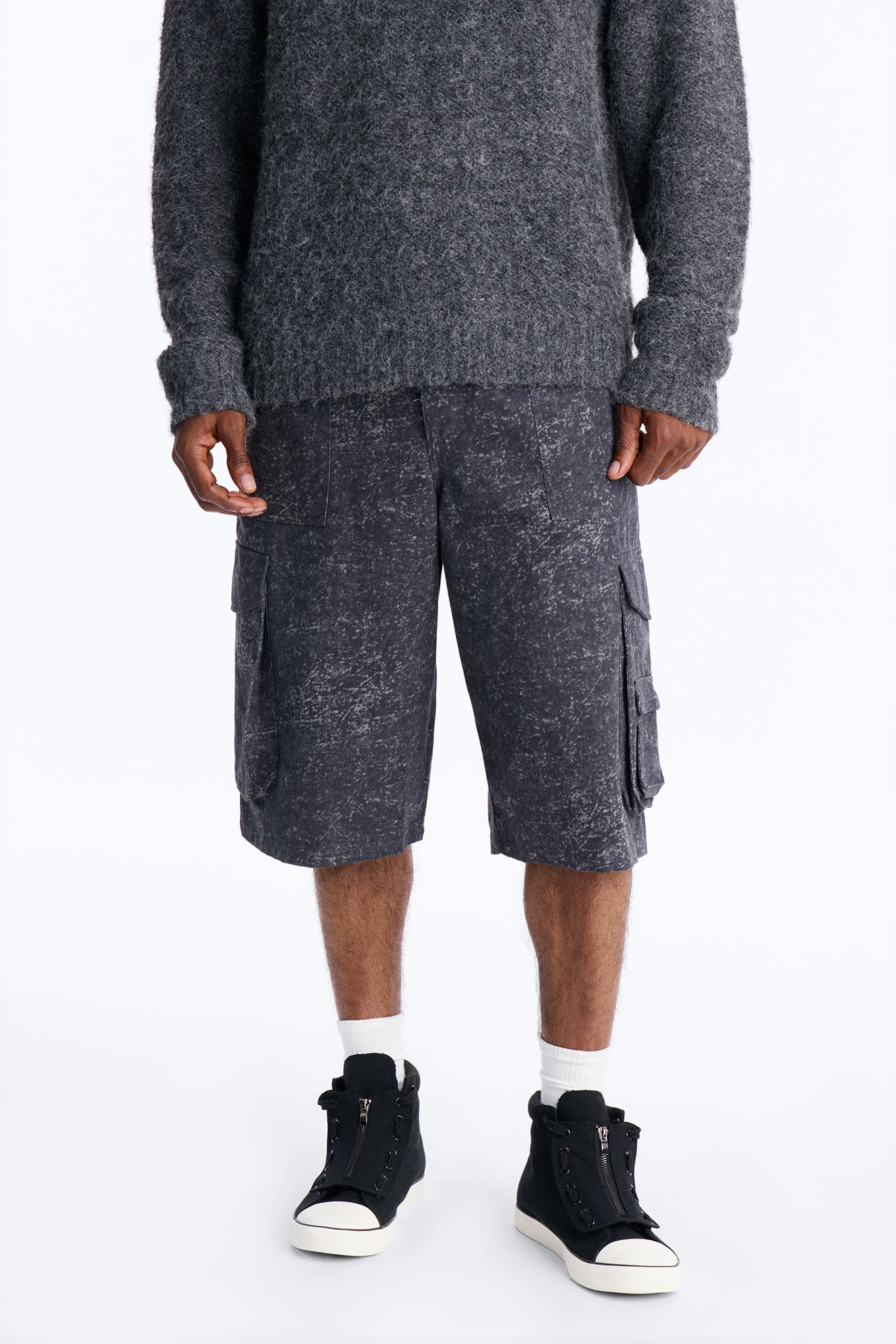 Baggy Mental State Cargo Short - Charcoal Fashion Nova
