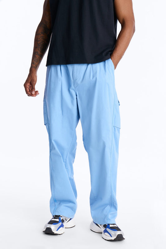 Barrel Accordion Pant - Blue Fashion Nova
