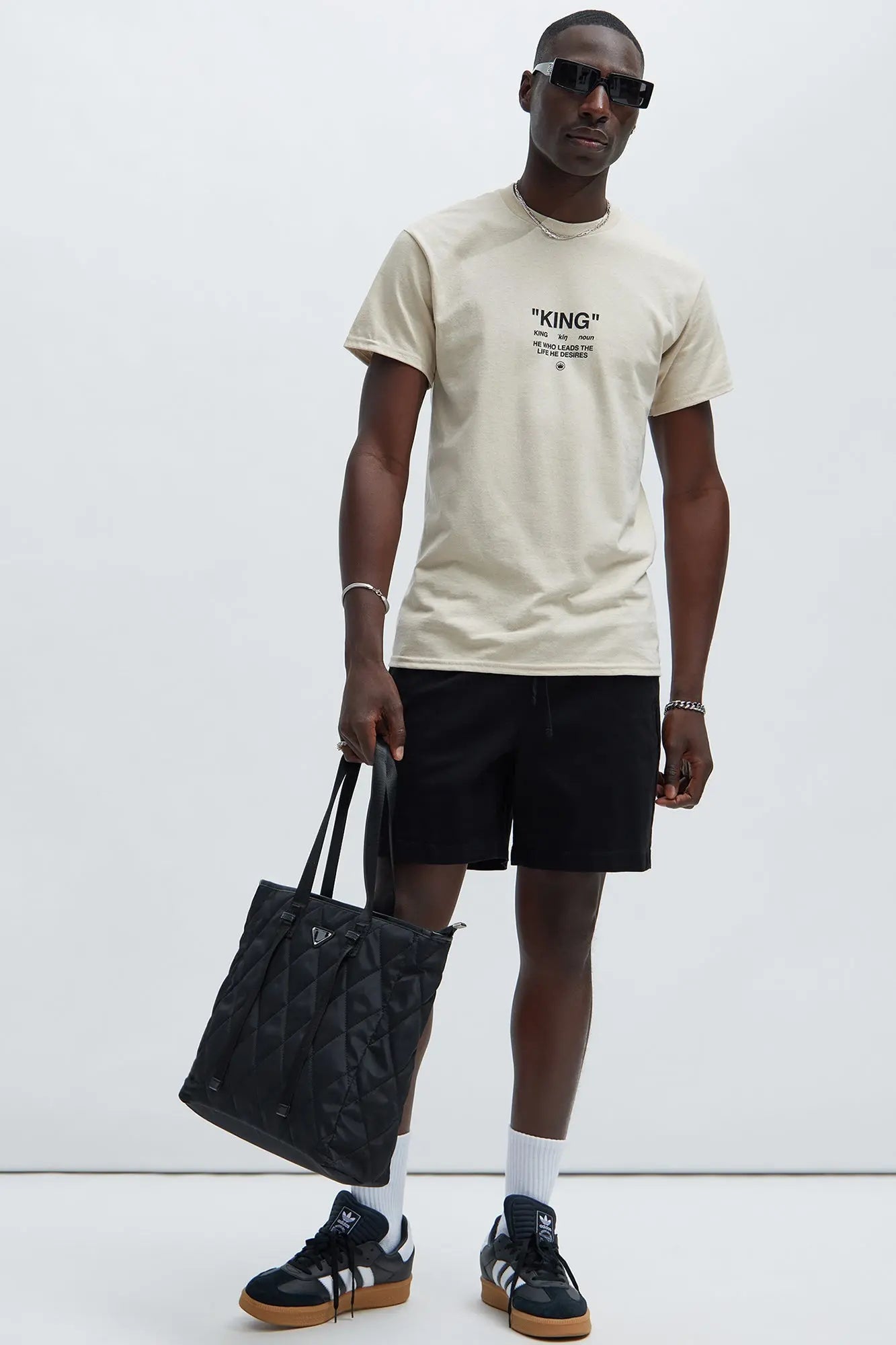Twill Volley Shorts - Black Fashion Nova