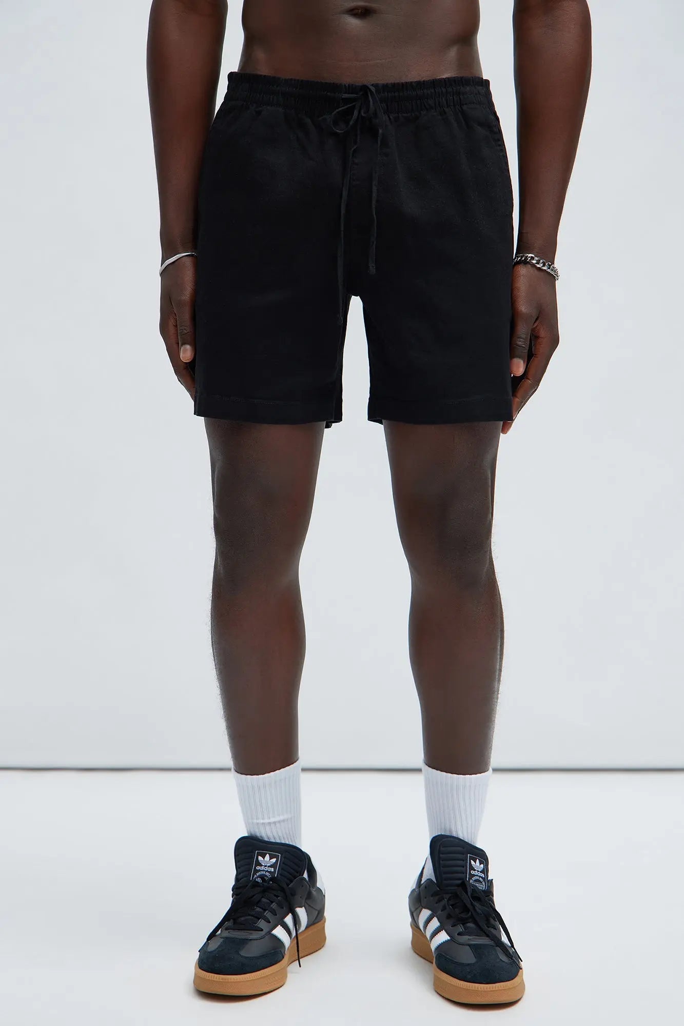 Twill Volley Shorts - Black Fashion Nova