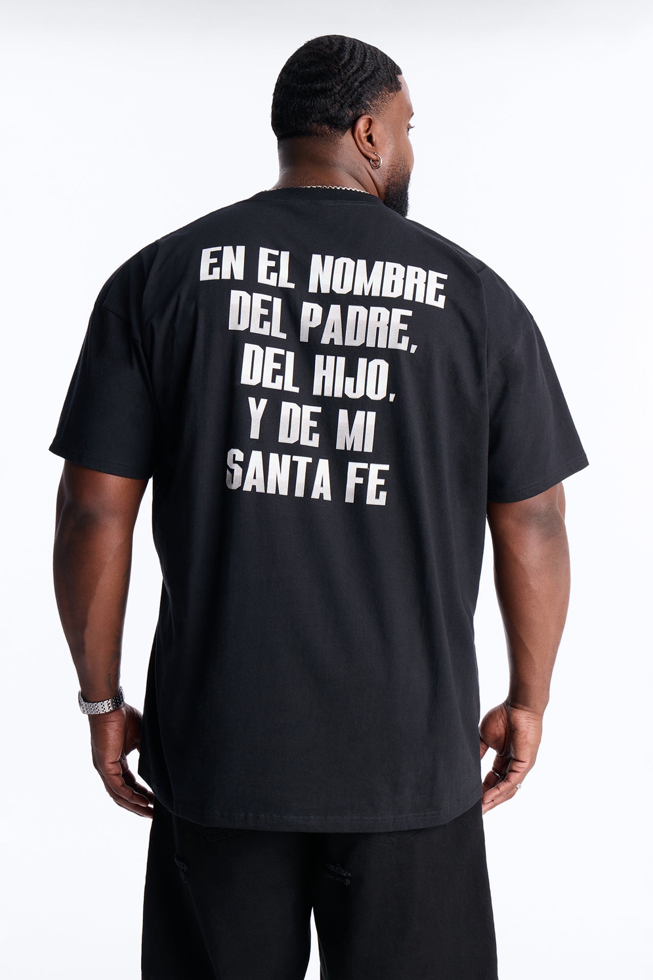 Santa Fe Klan Praying Hands Short Sleeve Tee - Black Fashion Nova