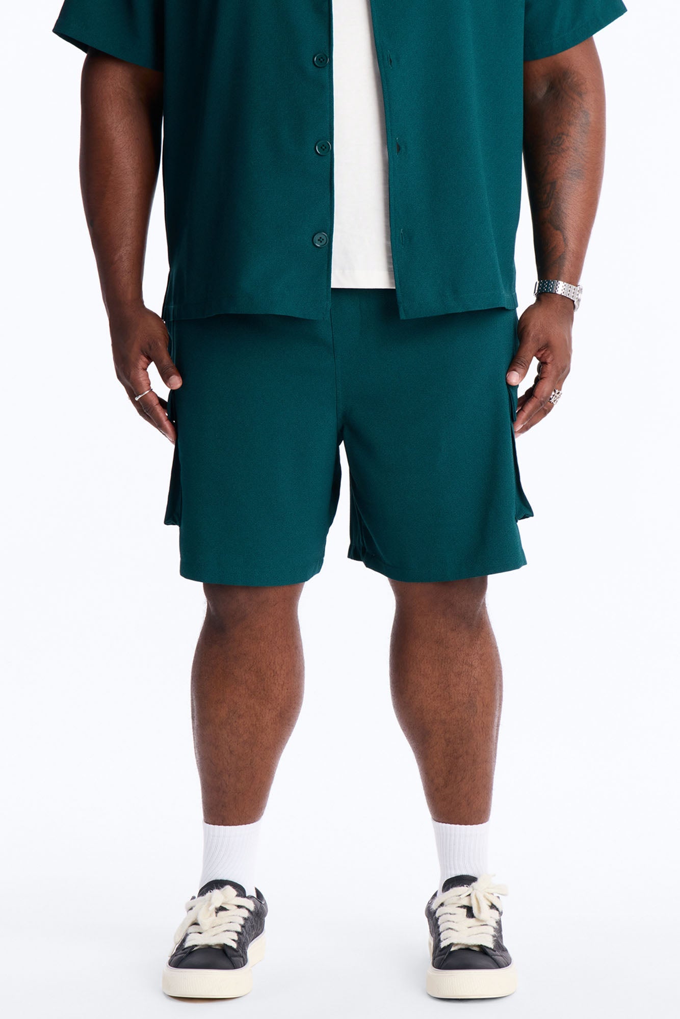 Golden Hour Relaxed Cargo Short - Hunter Green Fashion Nova