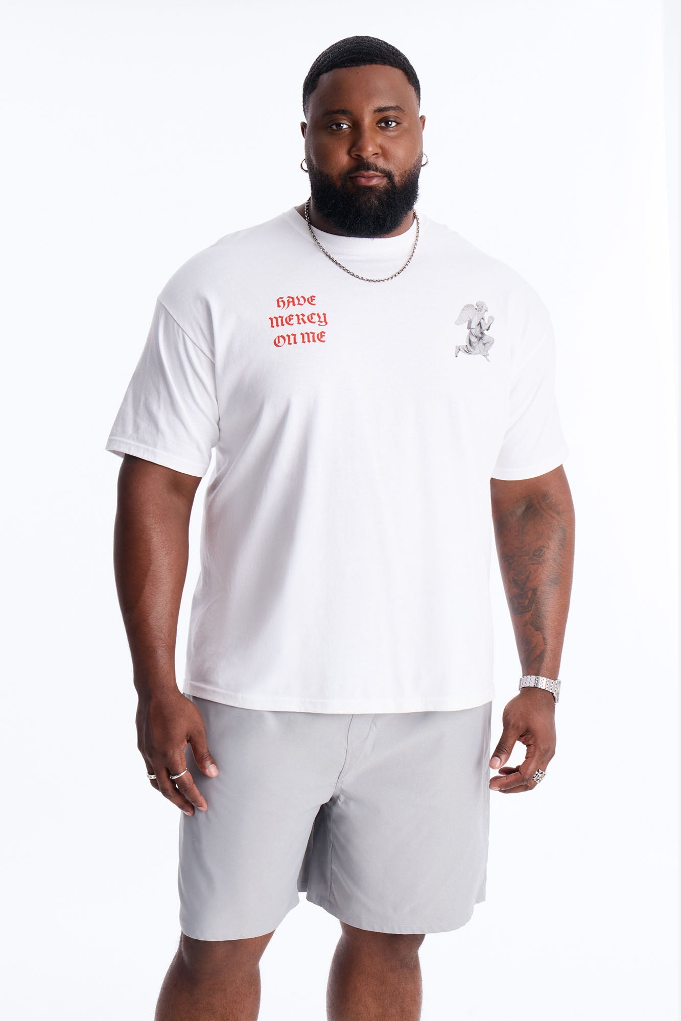 Pray For Me Angels Short Sleeve Tee - White Fashion Nova