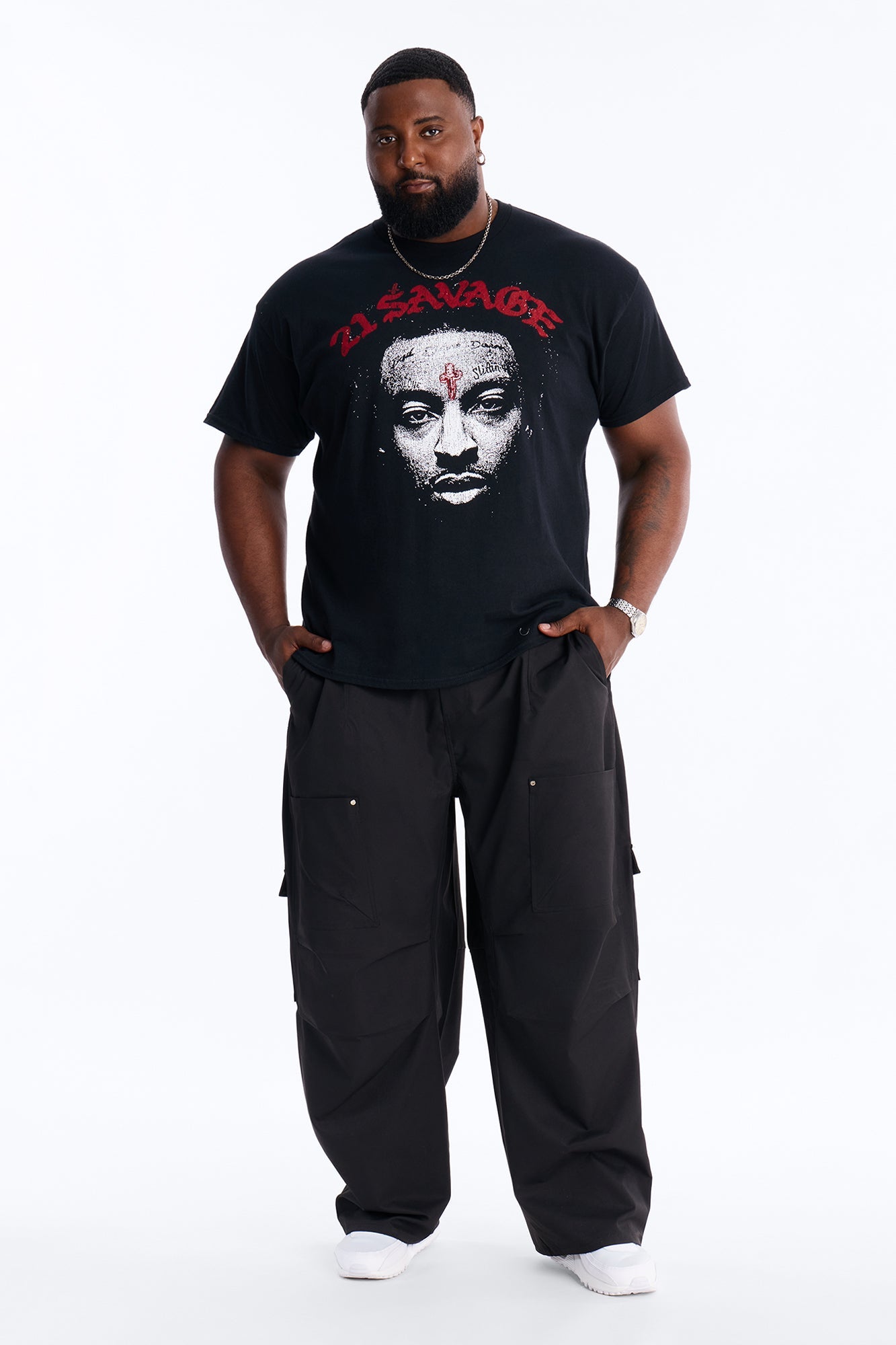 Barrel Fit Node Cargo Pant - Black Fashion Nova