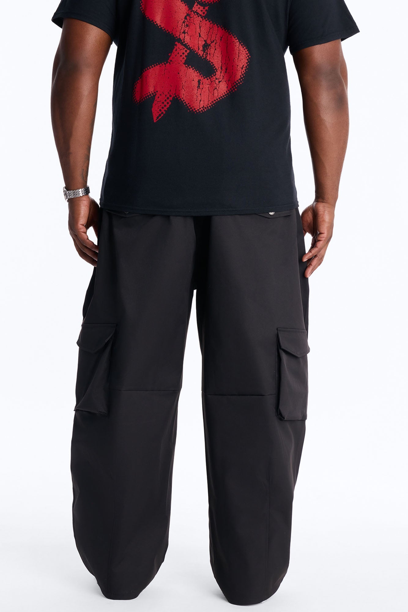 Barrel Fit Node Cargo Pant - Black Fashion Nova