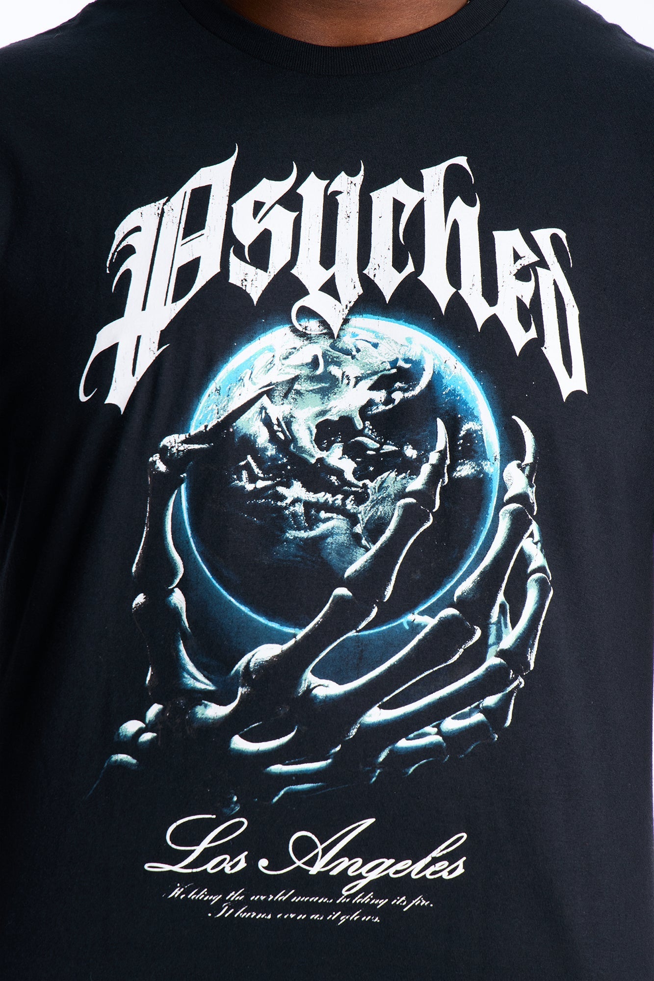 Psyched Worldwide Short Sleeve Tee - Black Fashion Nova