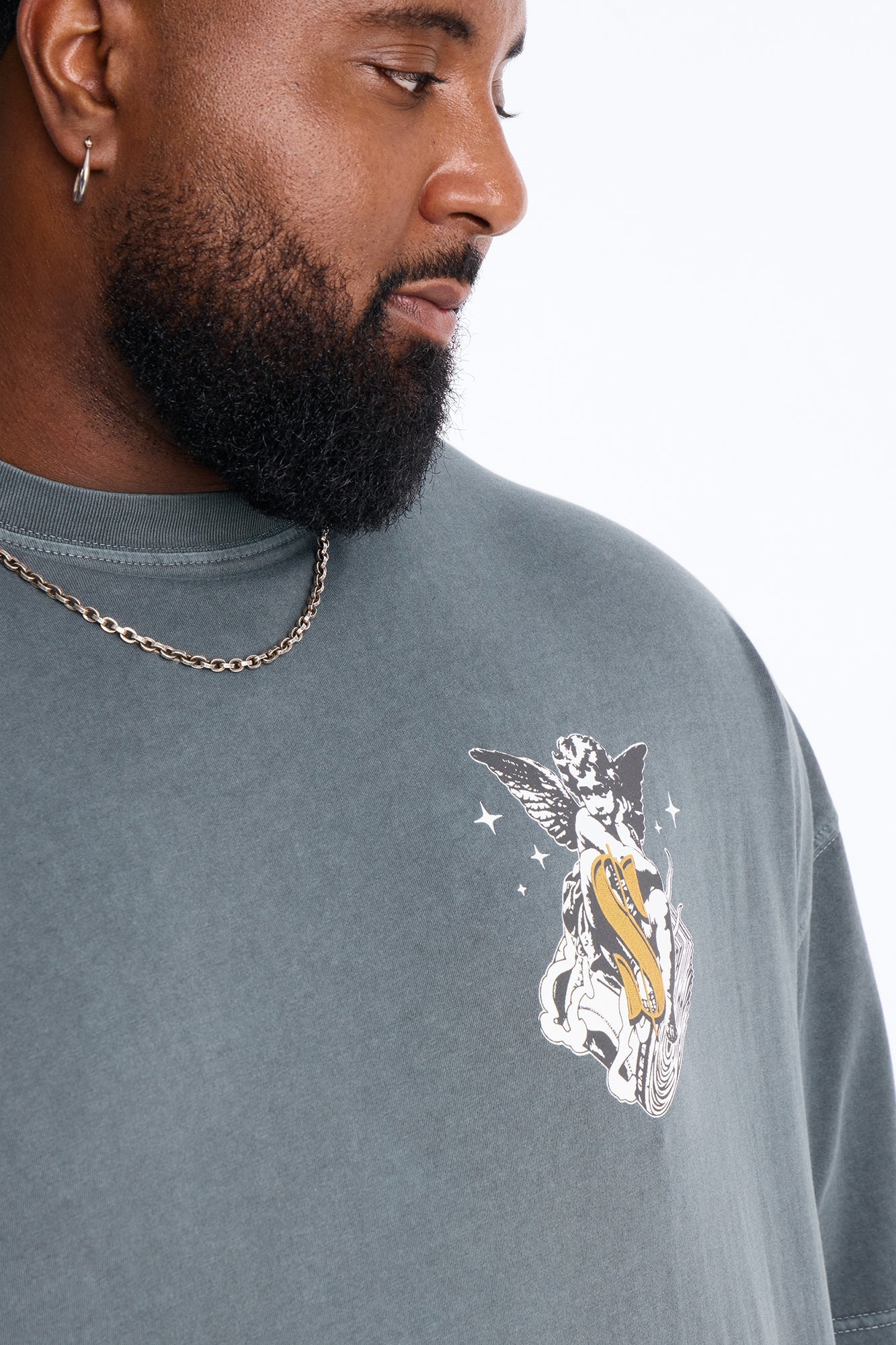 Protect Your Money Flow Oversized Short Sleeve Tee - Grey Fashion Nova