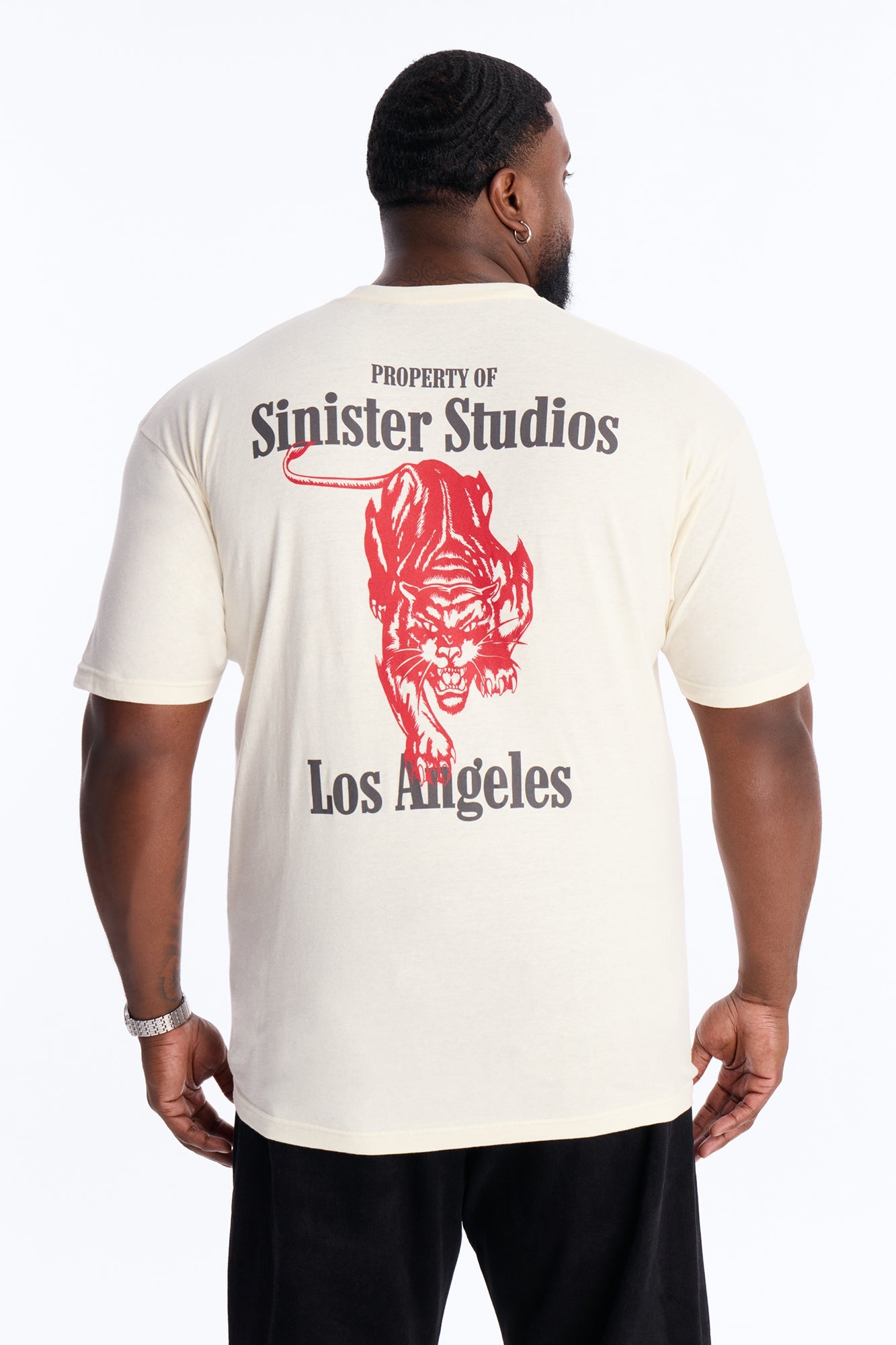 Sinister Studios LA Short Sleeve Tee - Cream Fashion Nova