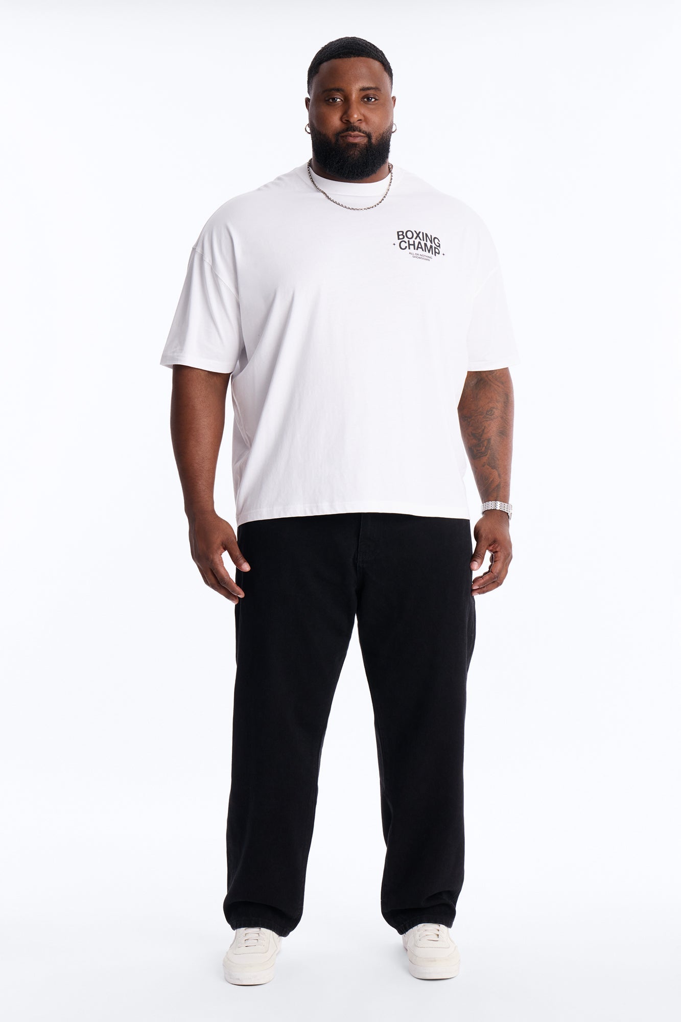 Boxing Champ Oversized Short Sleeve Tee - White Fashion Nova