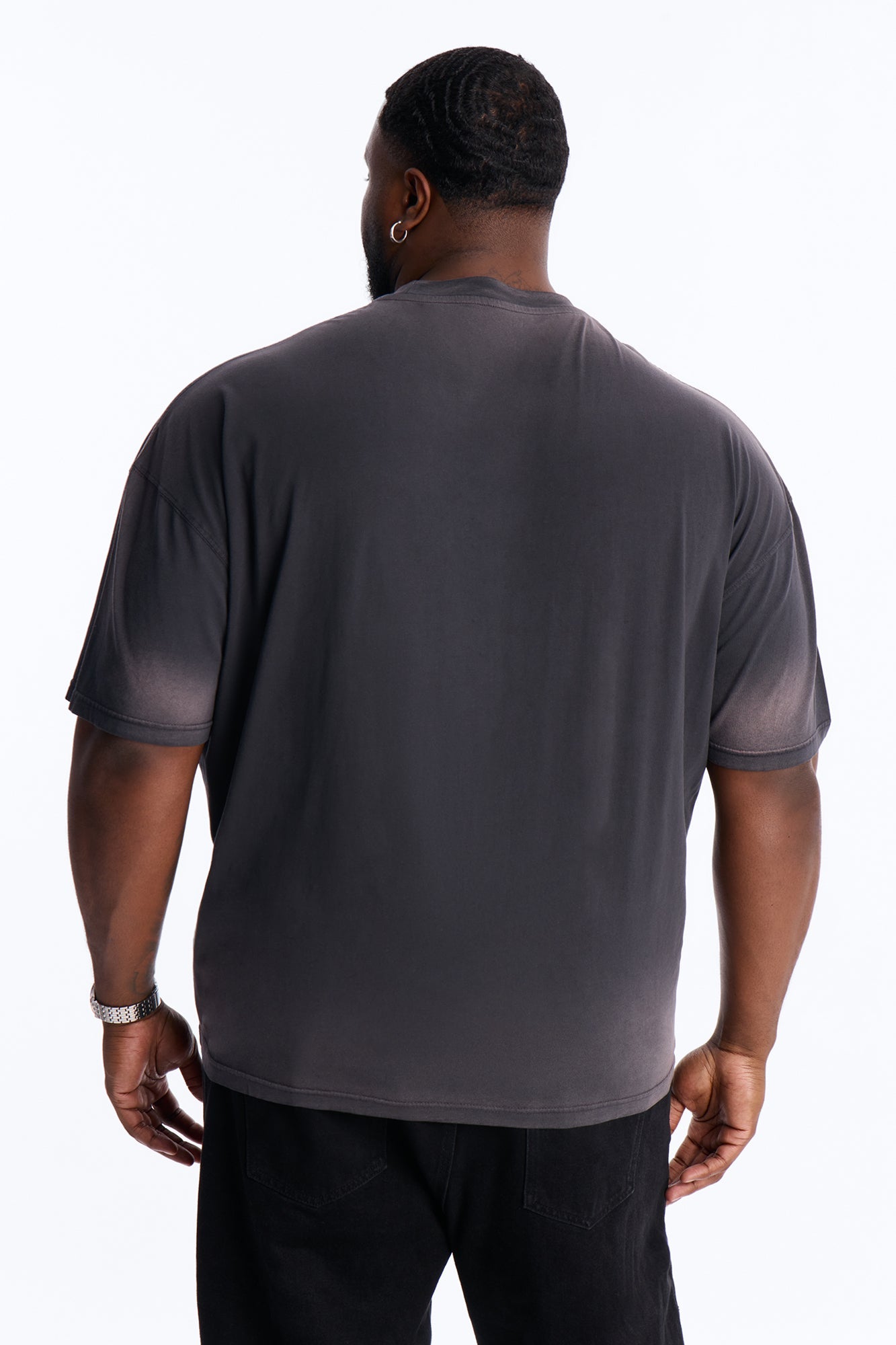 Flaming Outline Short Sleeve Tee - Black Fashion Nova