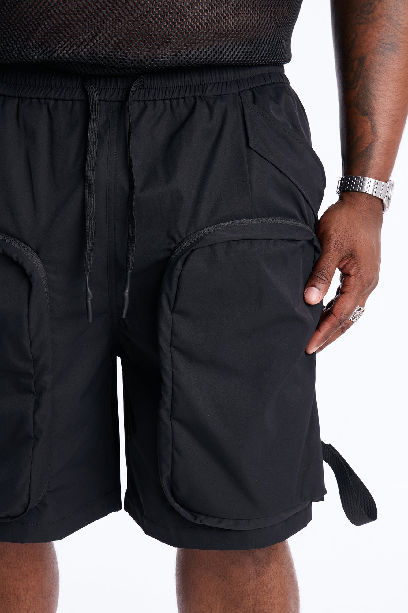 Relaxed Runyon Tech Short - Black Fashion Nova