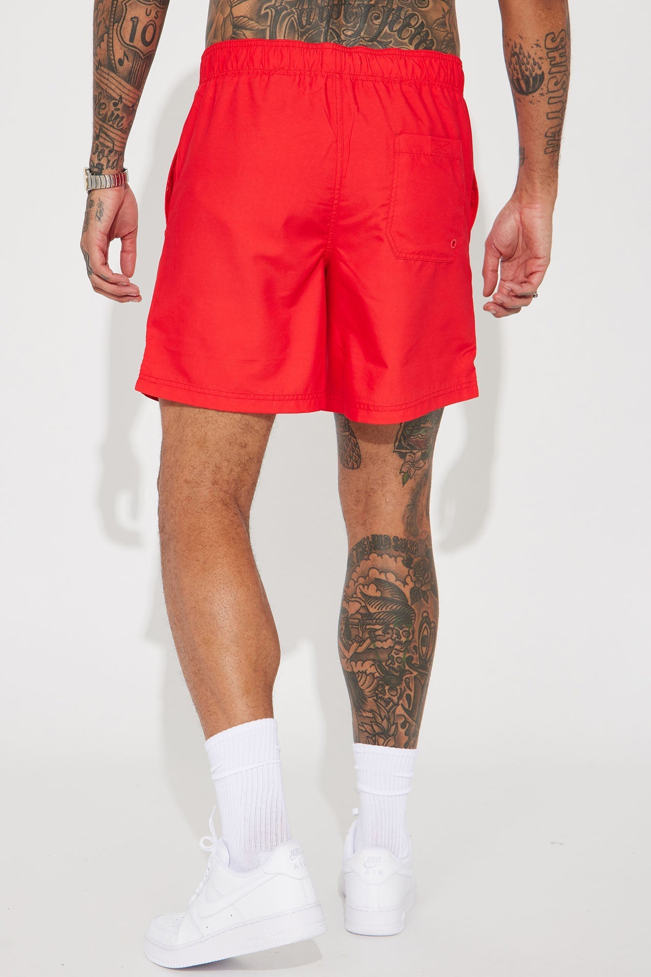 It's Dope Swim Trunk 7″ - Red Fashion Nova