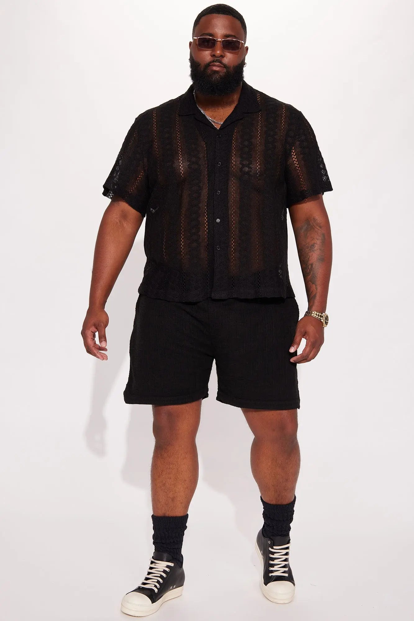Dean Textured Short - Black Fashion Nova