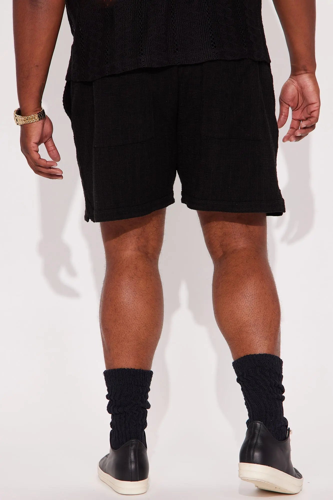 Dean Textured Short - Black Fashion Nova