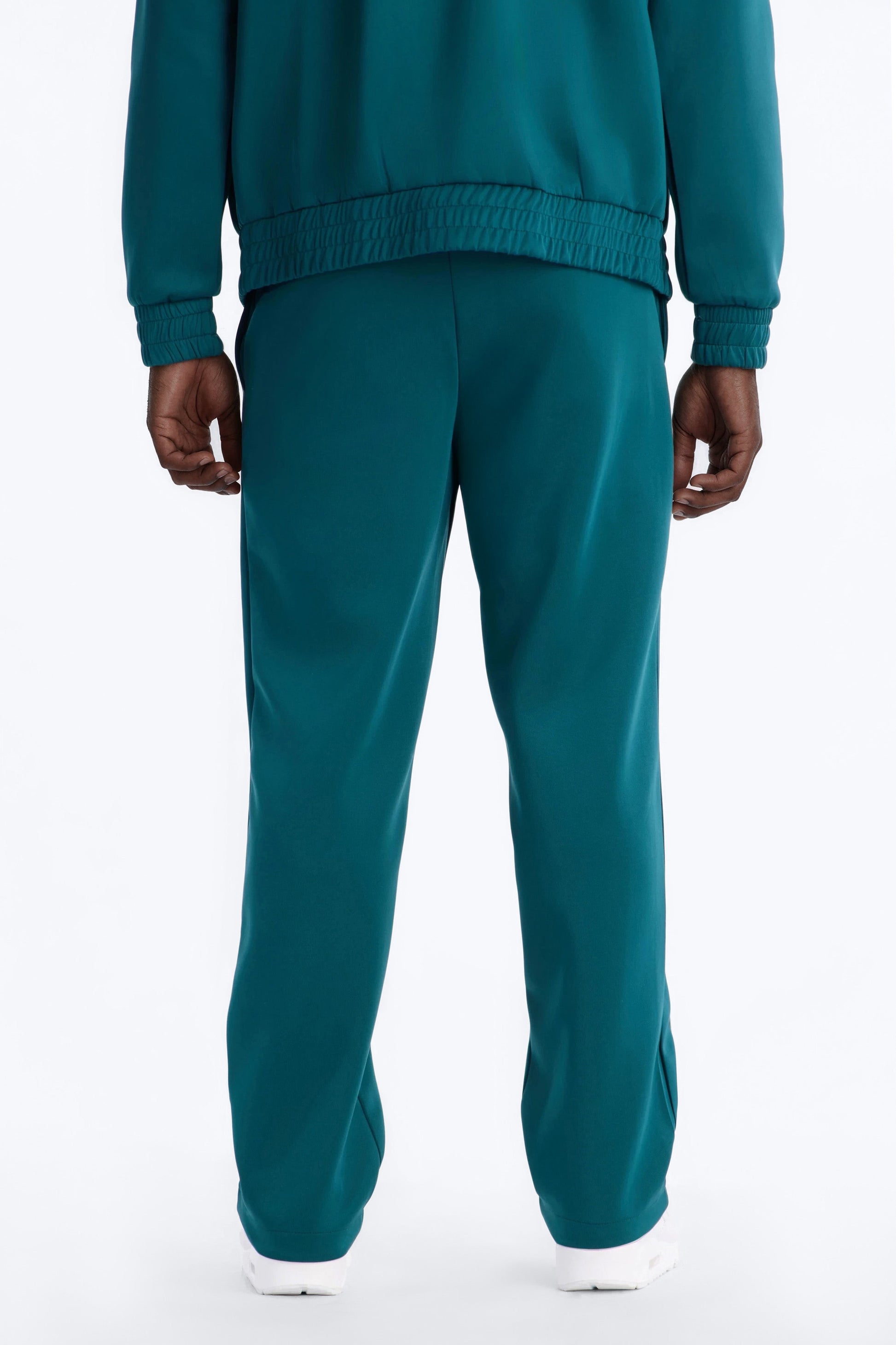 Straight Contrast Panel Knitted Track Pant - Teal Fashion Nova
