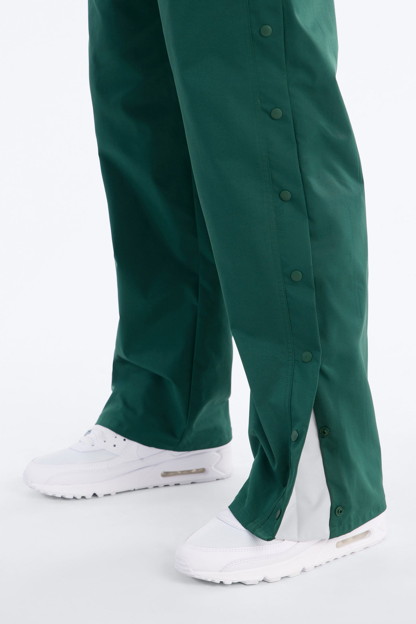 Straight Button Detailed Contrast Panel Pant - Green Fashion Nova