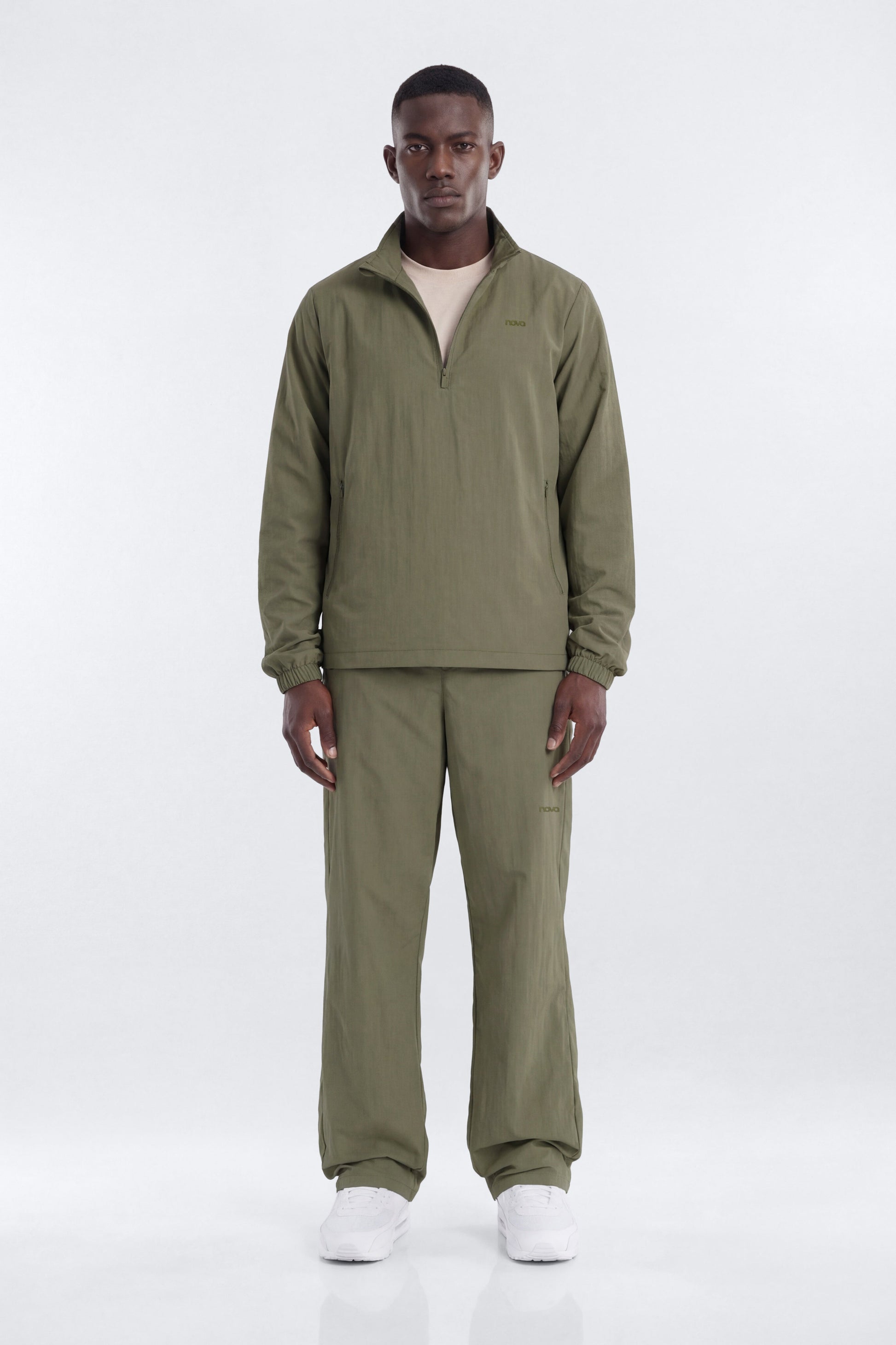 CoreNylon Half Zip Jacket - Moss Fashion Nova