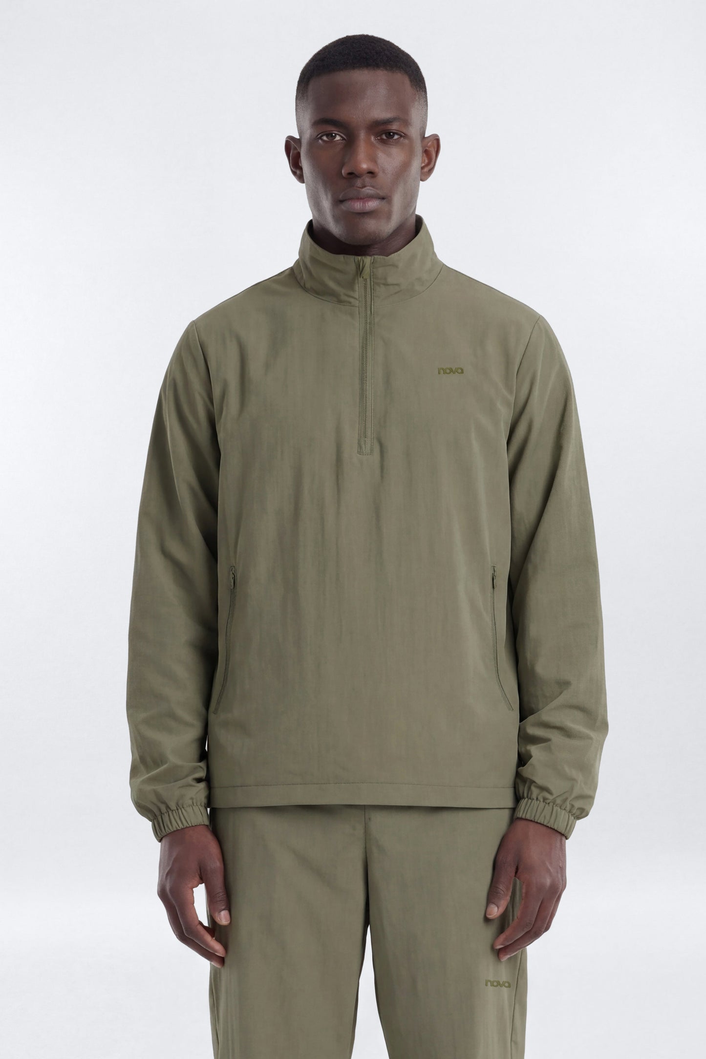 CoreNylon Half Zip Jacket - Moss Fashion Nova
