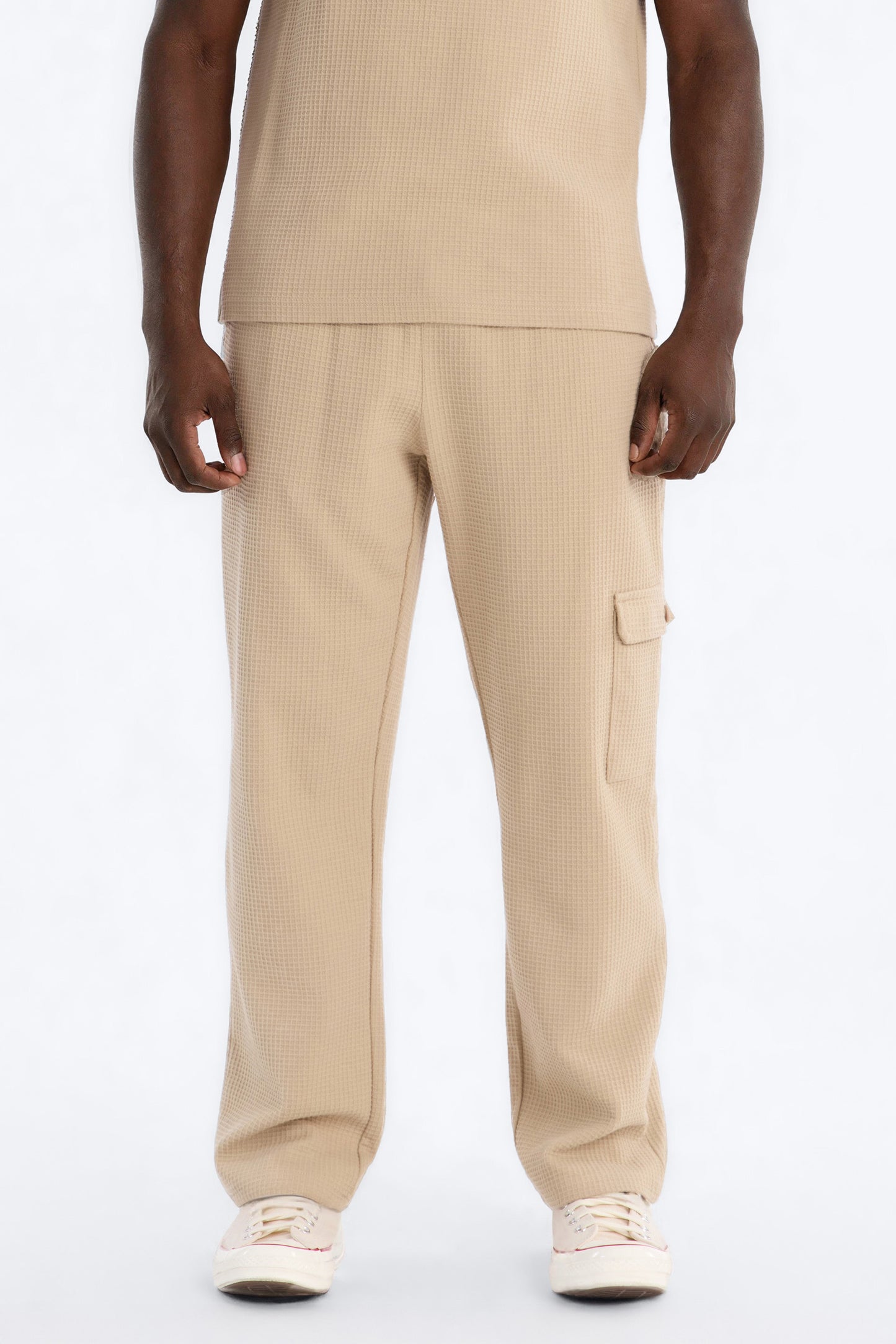 Straight Culver City Waffle Knit Pant - Stone Fashion Nova