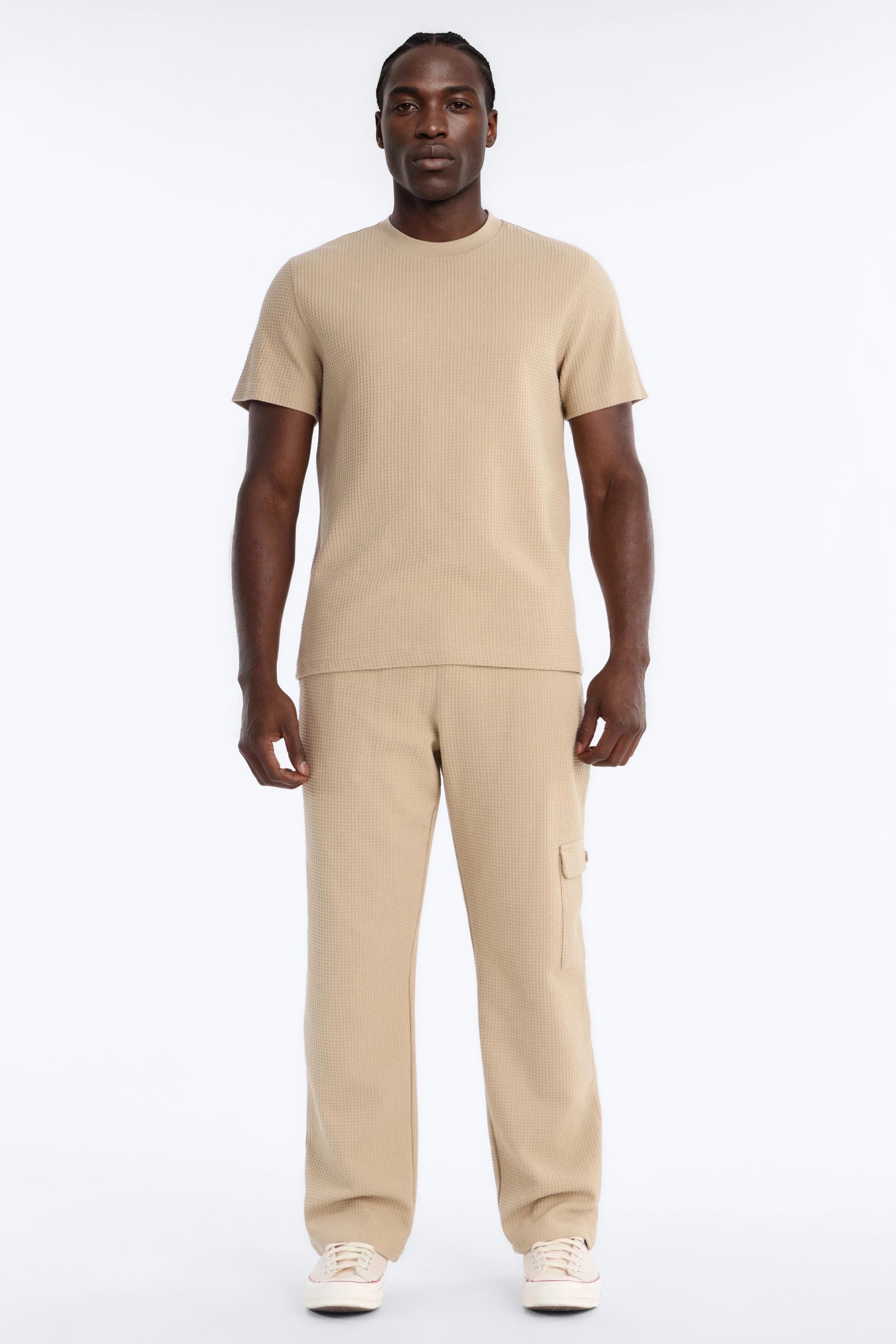 Culver City Waffle Knit Tee - Stone Fashion Nova